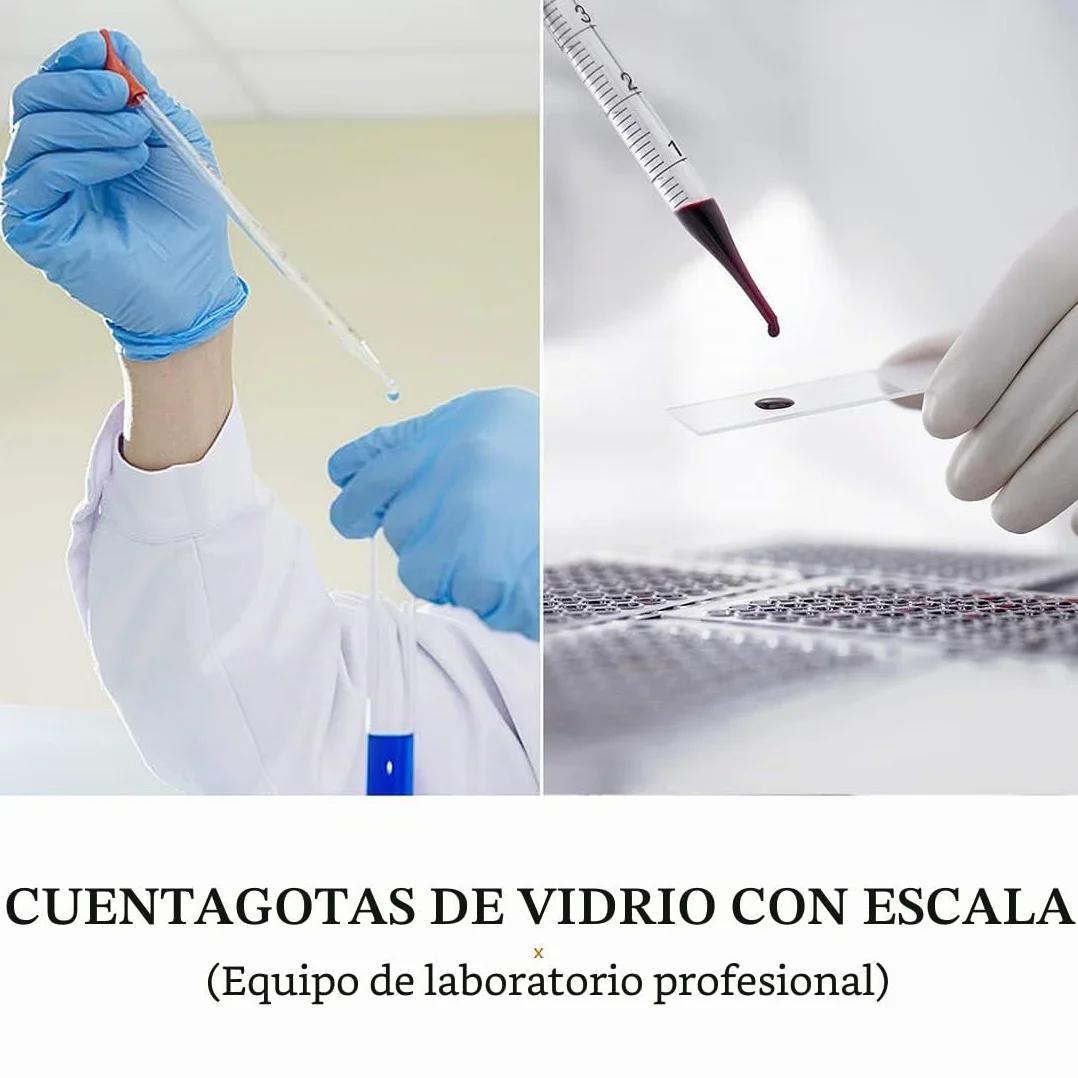 Set de Vasos de Precipitados de Cristal 50ml 100ml 250ml 500ml 1000ml Cilindro Graduado Laboratorio 10ml 25ml 50ml 100ml con Goteros Varillas Agitar Cepillos Limpieza