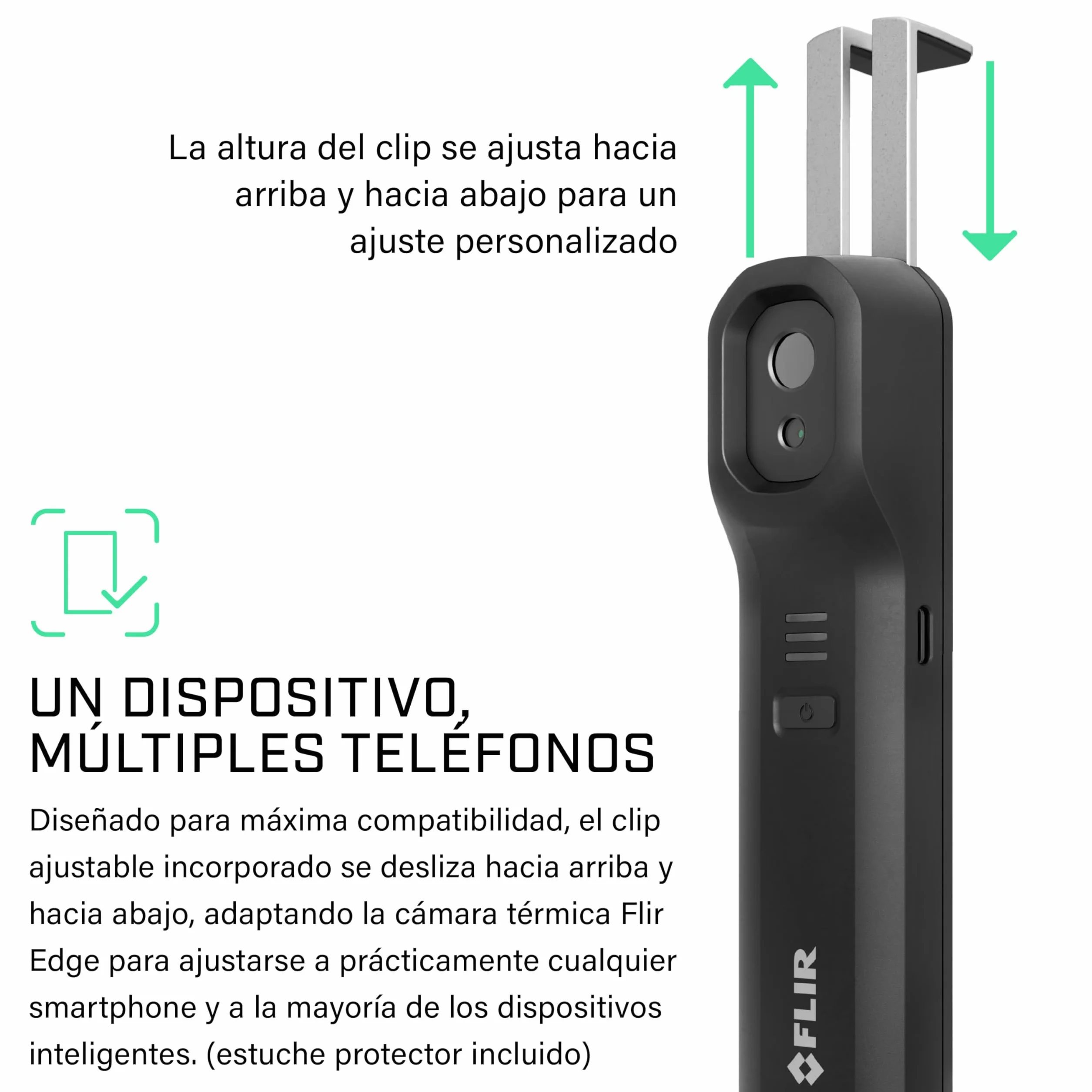 FLIR Edge - Cámara termográfica inalámbrica Bluetooth para teléfonos Inteligentes, Compatible con Todos los Dispositivos iOS y Android: Úsela para inspección de viviendas, HVAC, automotriz y más