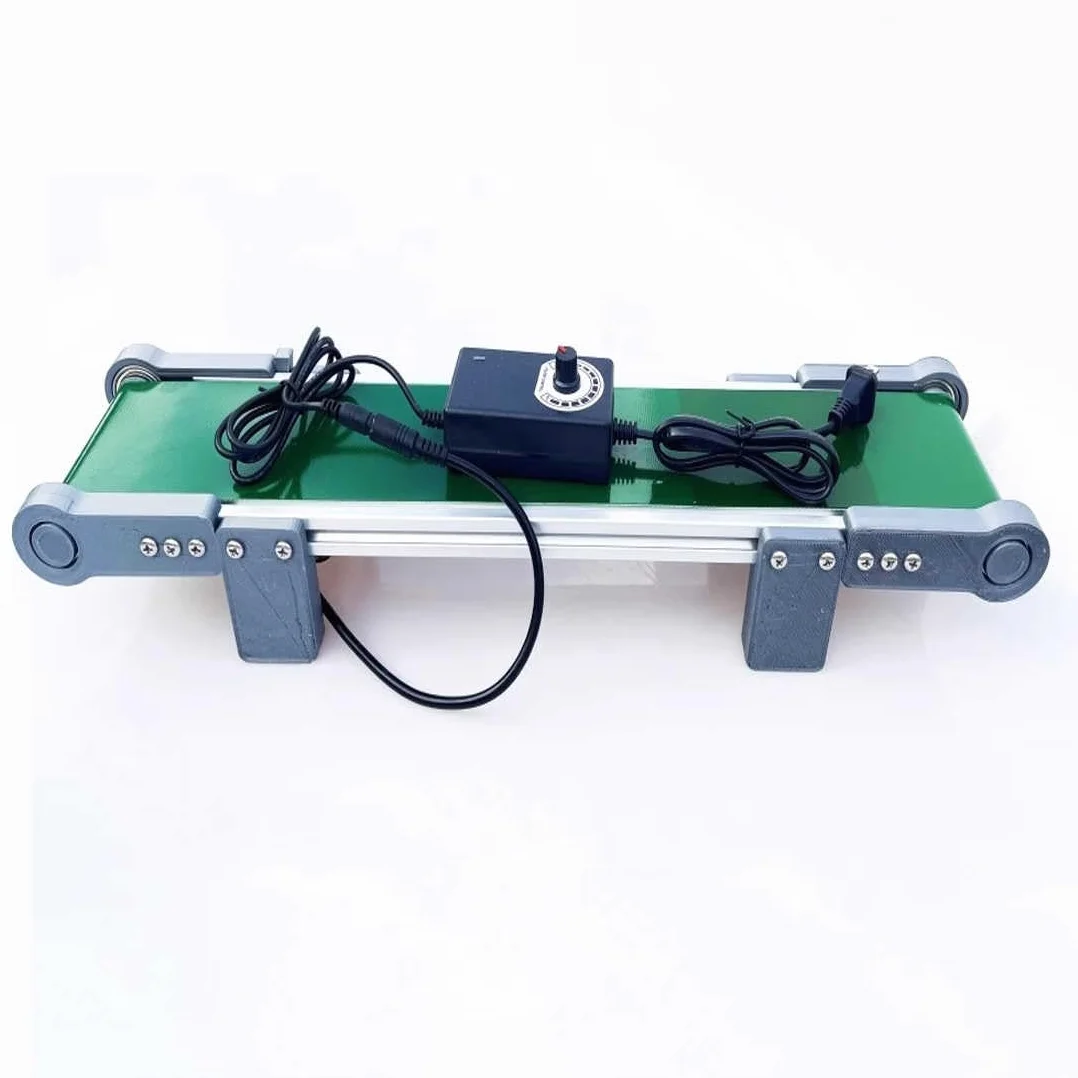 Cinta transportadora motorizada de PVC para transporte industrial, mesa ajustable, manejo eléctrico, modelo de ascensor, dispositivo de experimento de fricción para línea de montaje, transportador