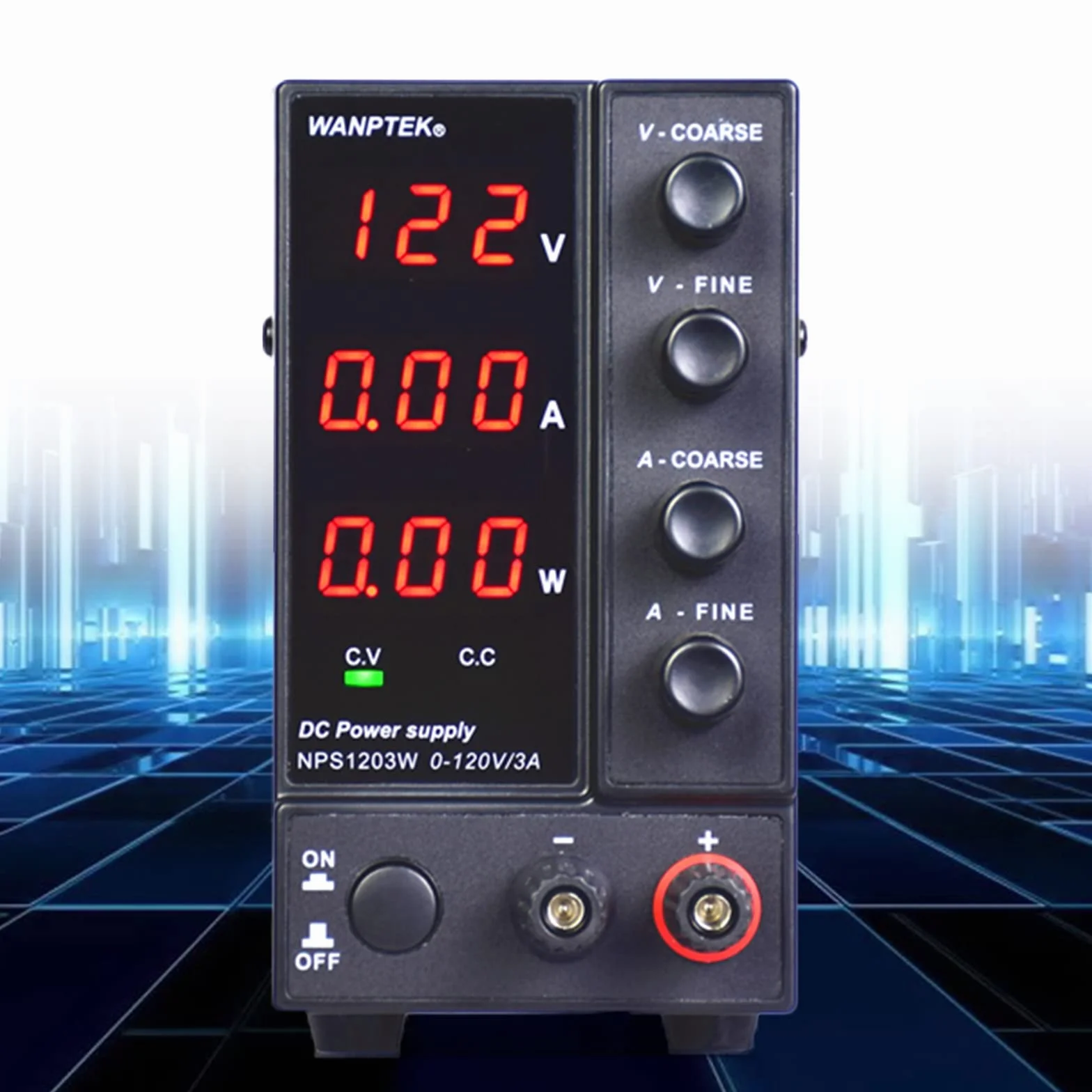 Fuente de alimentación de laboratorio regulable estabilizada 0 – 120 V 0 – 3 A CC transformador fuente de alimentación 220 V