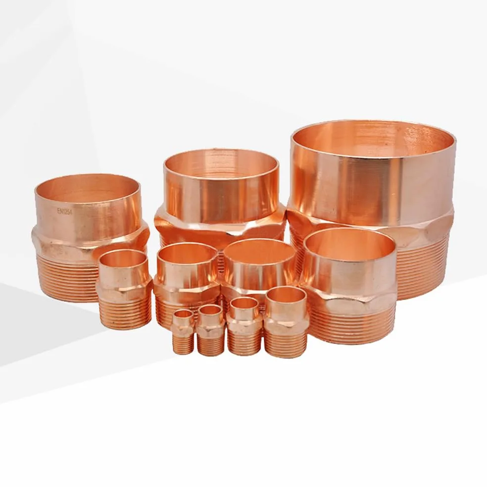 1/4" 3/8" 1/2" 3/4" 1" -4" Male to Solder Cup Connector Copper End Feed Coupling Plumbing Fitting Coupler for Air Condition(ID 28mm to 1 Inch) Barb Fittings