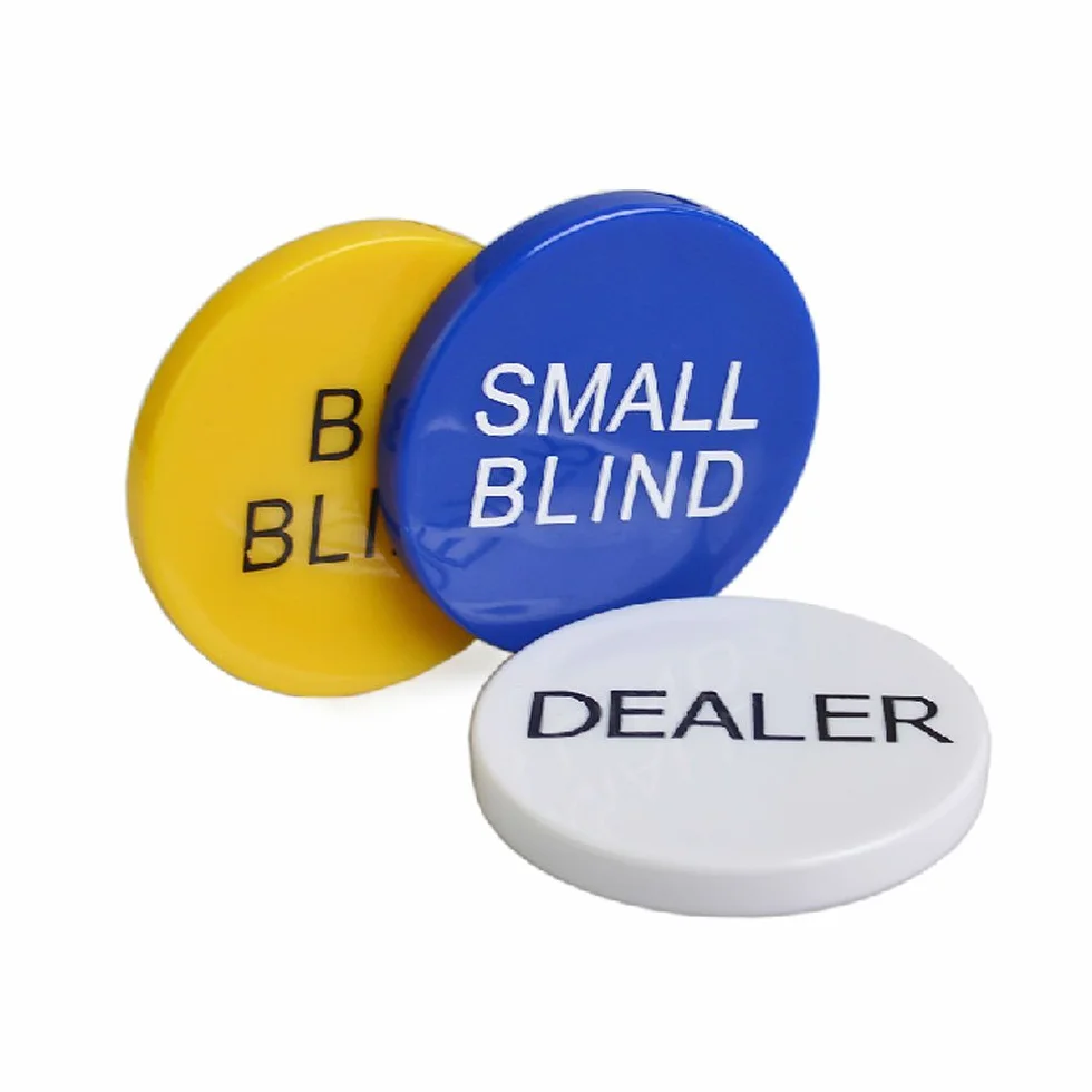 SmartDealsPro Set of 3 Poker Buttons Small Blind Big Blind Dealer