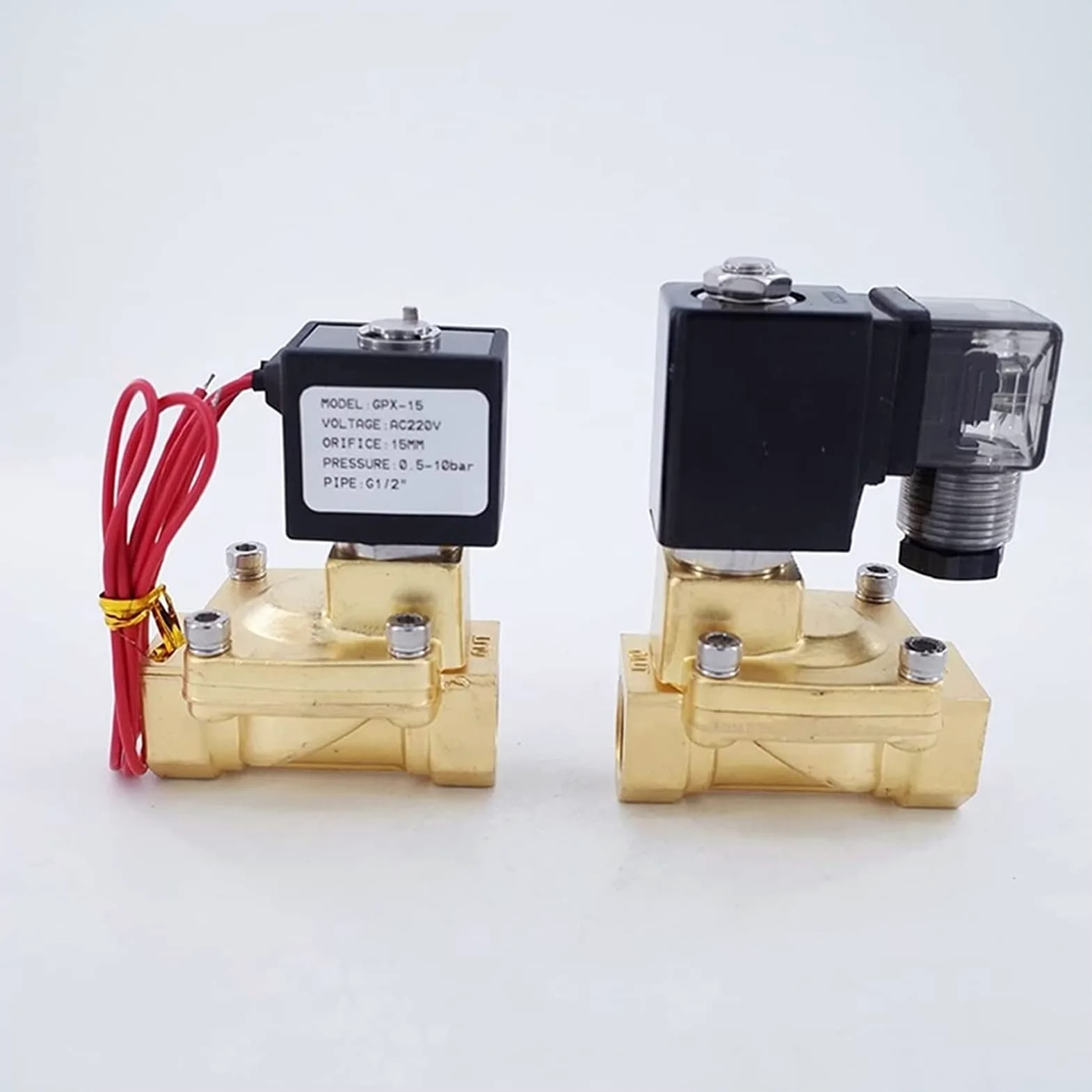 Válvula solenoide de latón for Agua con diafragma piloto 2 vías 3/8 1/2 3/4 Pulgadas 110VAC 10/15/20mm 10bar válvula N/C útil