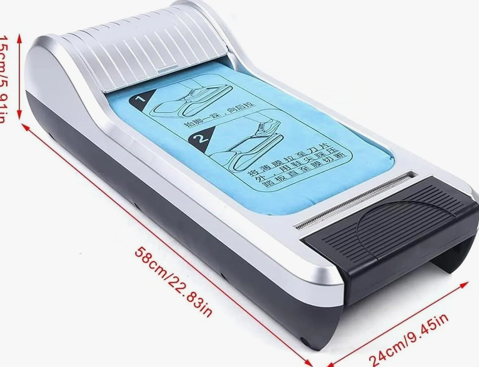 MáQuina AutomáTica Dispensadora de Cubre Calzado Desechable con PelíCula para Calzado, Incluye 3 Rollos de PelíCula y Es PortáTil