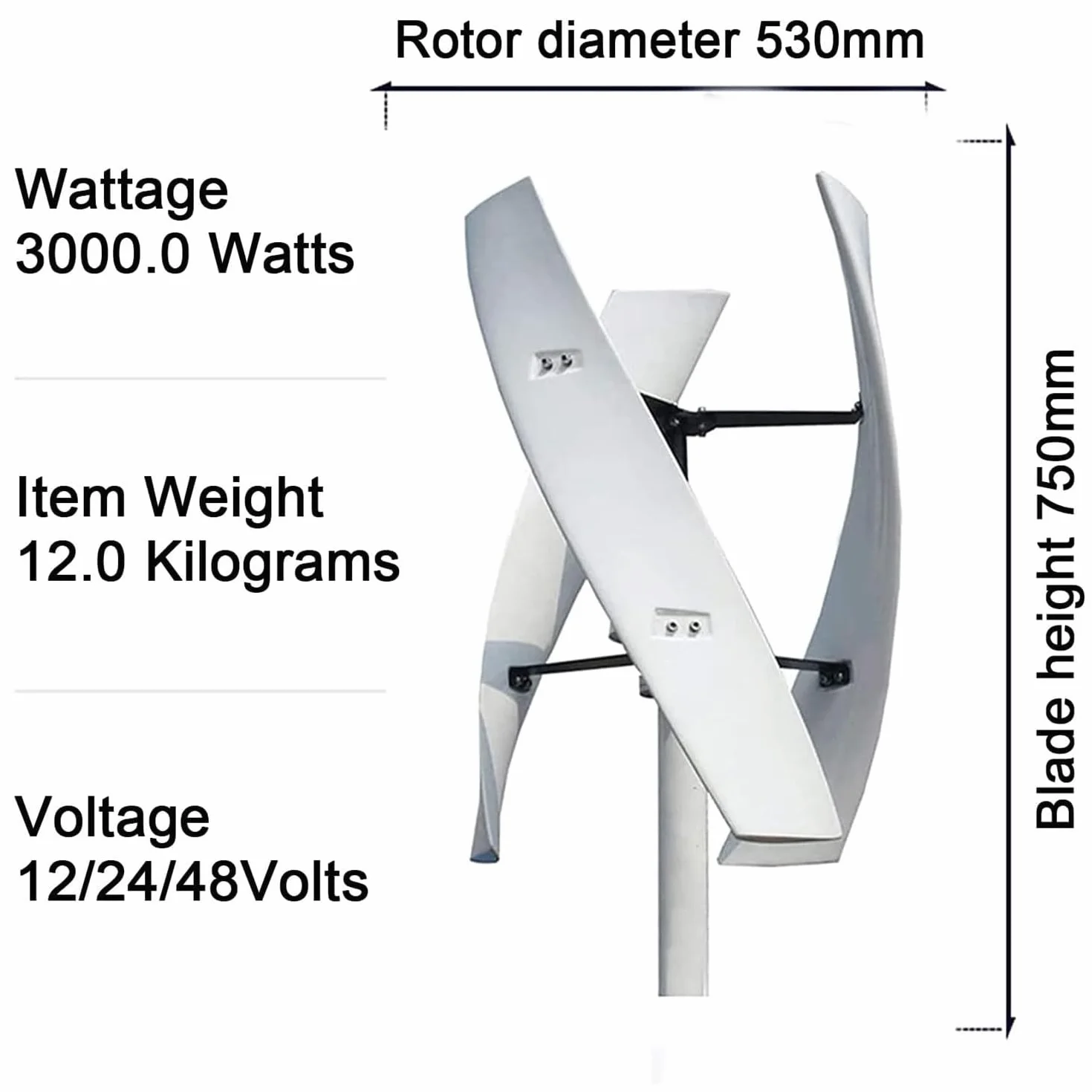 Turbina Eólica Vertical de Levitación Magnética 6000W, Generador de Viento para Barco Doméstico 48V