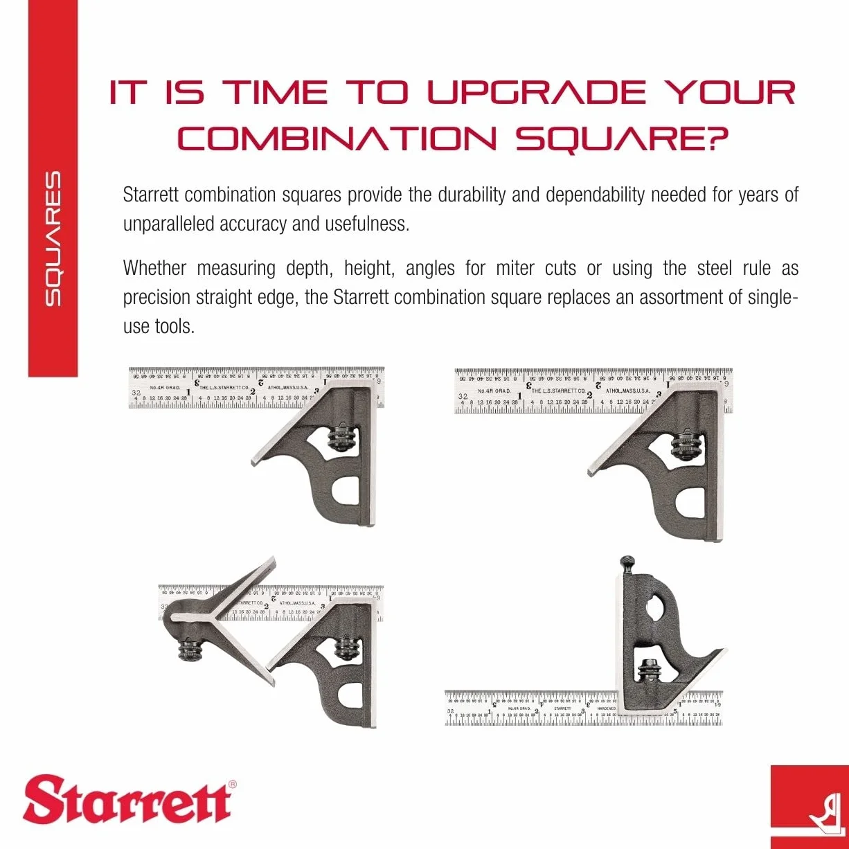 Starrett 11MH-300 - Herramienta multiusos (300 mm, numeración métrica)