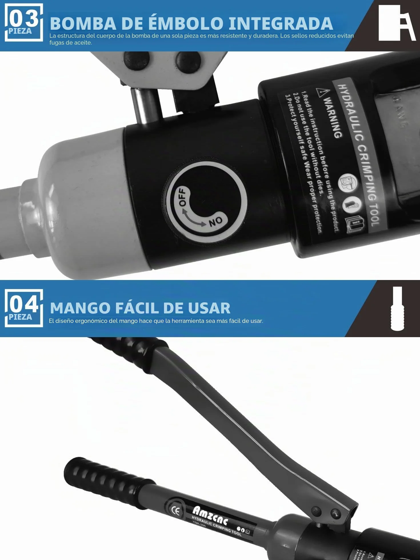 Crimpadora hidráulica industrial 16 toneladas 8-300 mm² kit herramientas eléctricas 13 pares troqueles