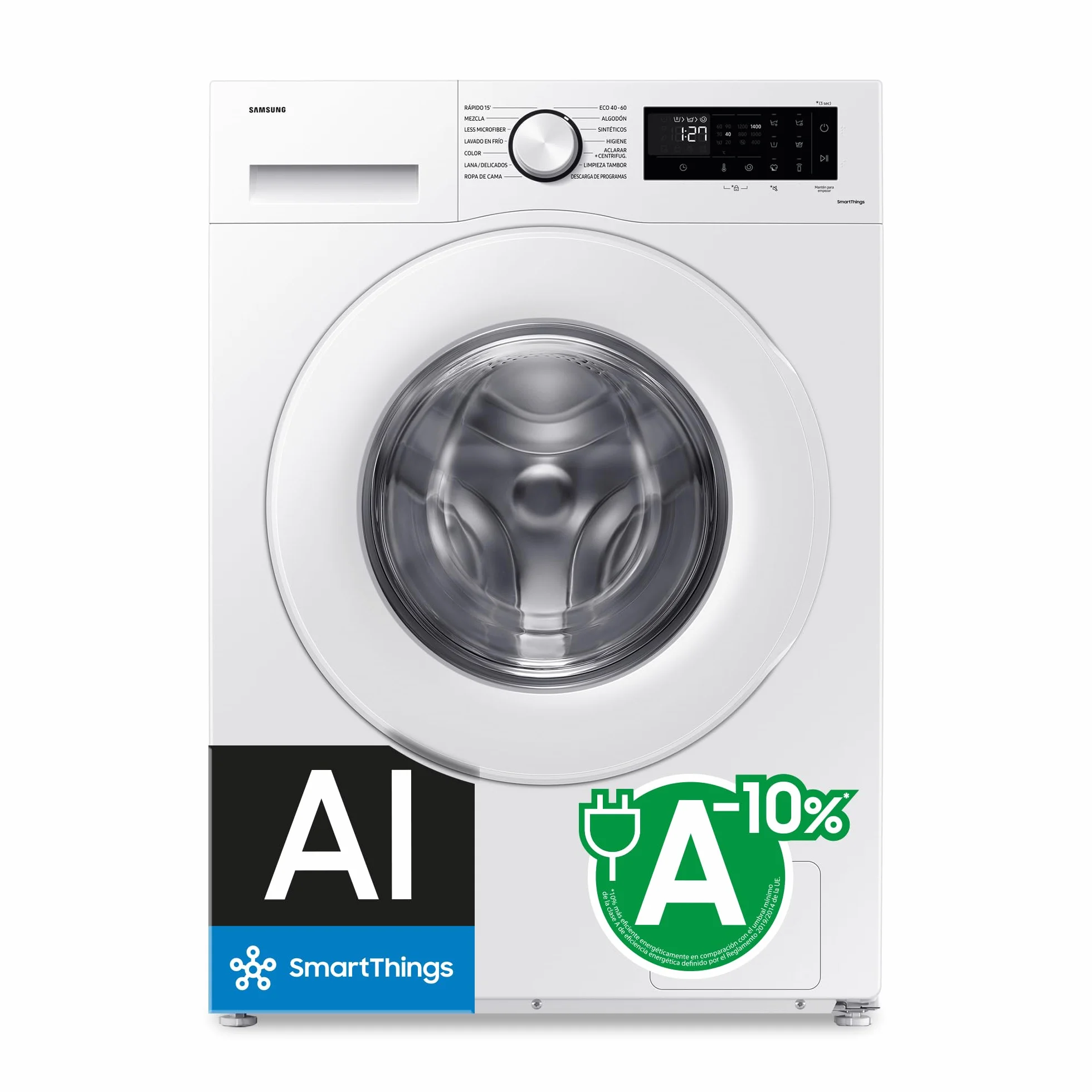 SAMSUNG WW90CGC04DTEEC Lavadora 9KG AI EcoBubble SmartThings Inteligencia Artificial Clase A Blanco