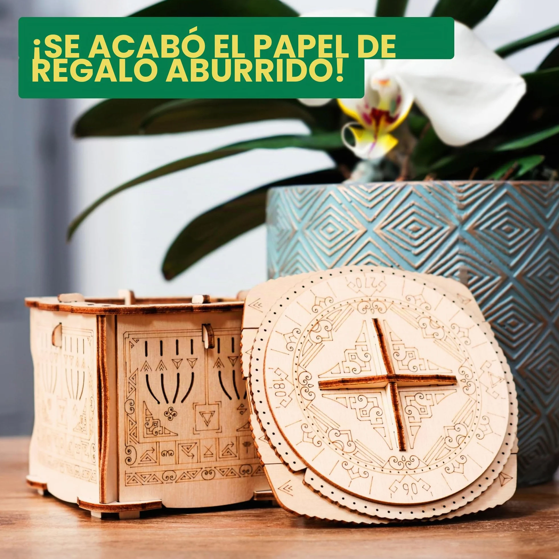 ESC WELT Wooden Secret Lock Box 3D Puzzle Gift Box for Money, Gift Cards, Teens