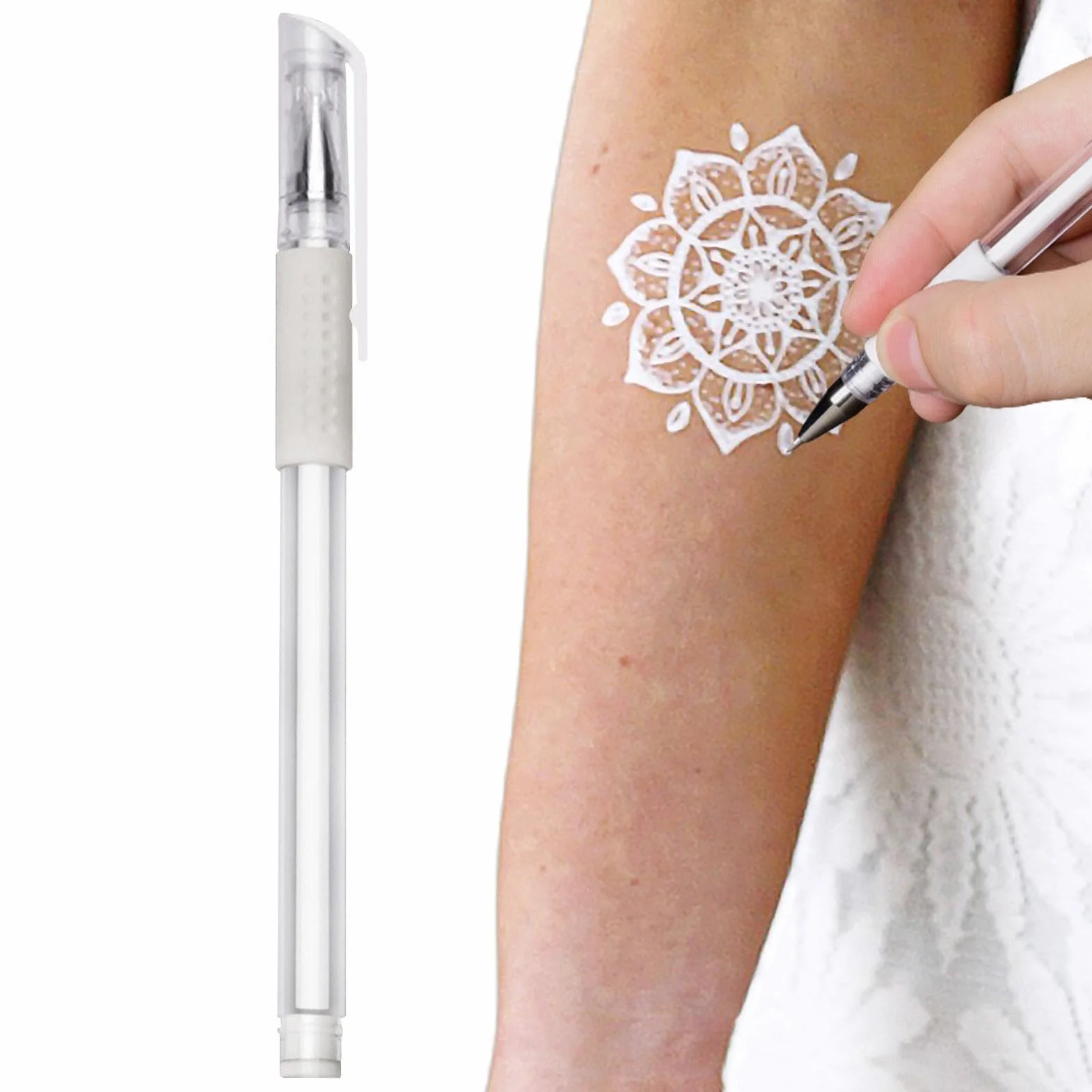 PENA DE MARCADOR DE LA PIEL - PEN SCRIBE DE MARCA DE ARMA, Precision Skin Marking con punta fina, herramienta de suministro de arte corporal