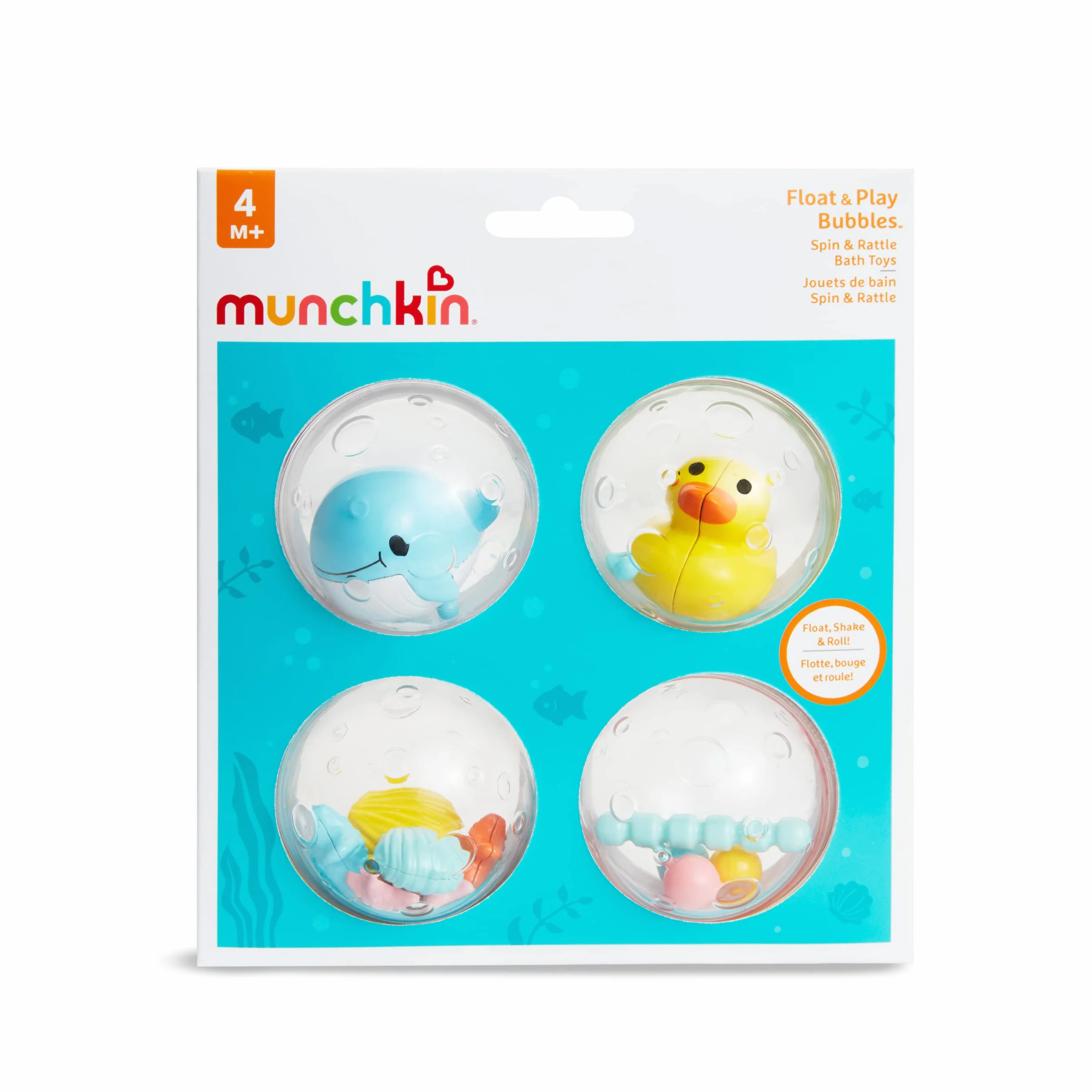 Munchkin flota y juega con burbujas juguete de baño pack de 4