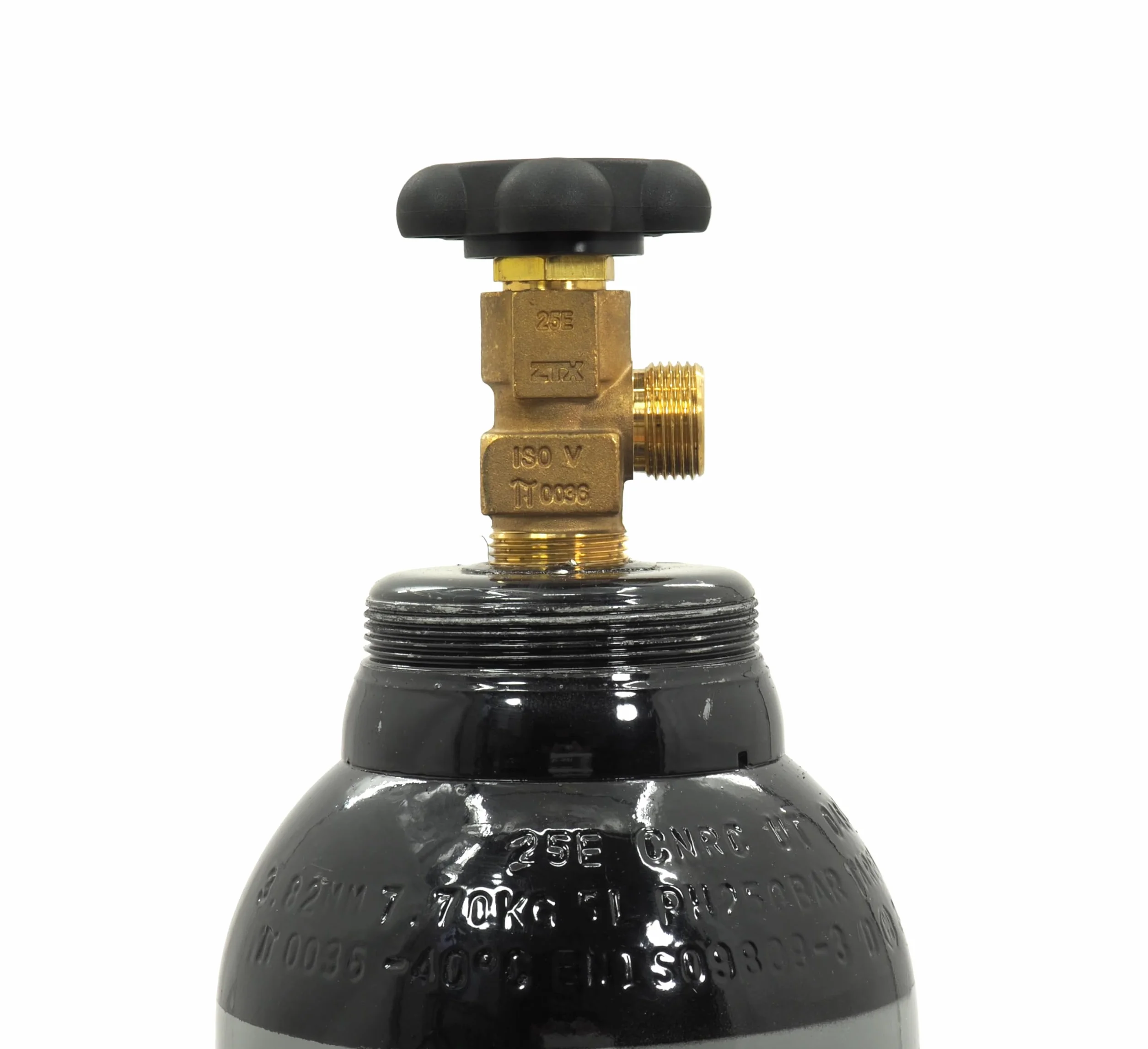 Bombona de nitrógeno de 5 l + reductor de presión 200 bar Set – 150 bar 0,8 m³ nitrógeno botella W24.32 – Gas protector para aire acondicionado, prueba de fugas y neumáticos (30 l/min