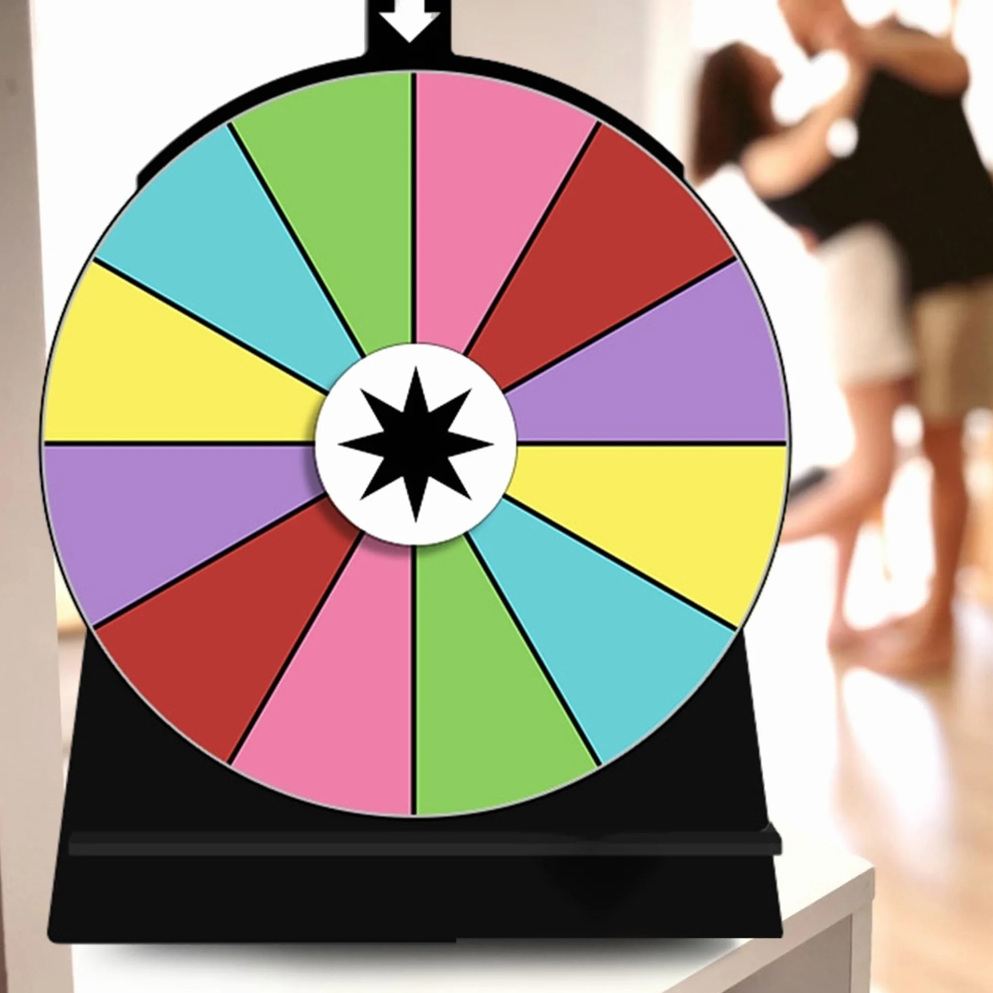 Ruleta de la Fortuna Giratoria de Premios con Bolígrafo Borrable para Fiesta Carnaval