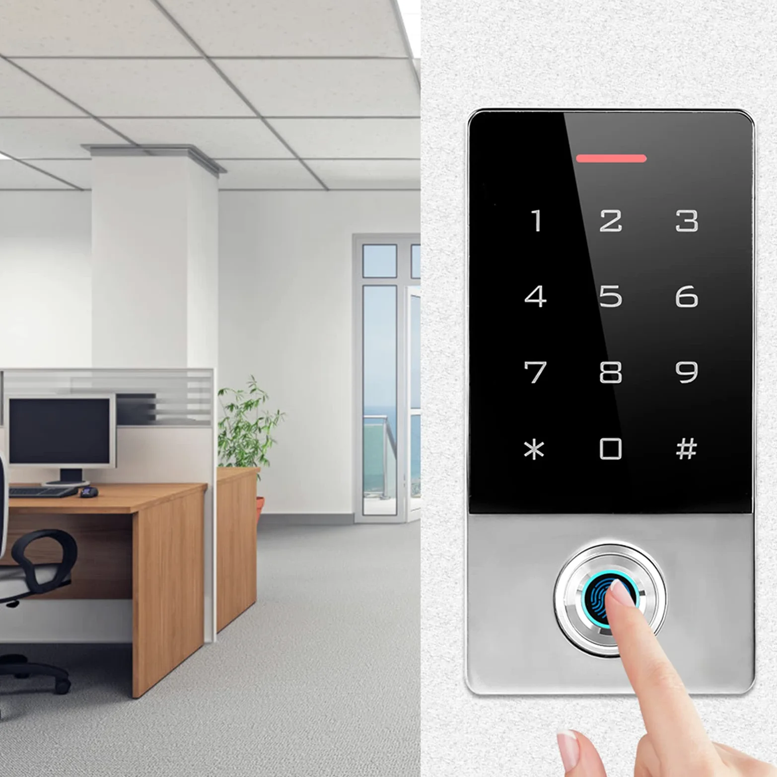 Bediffer Máquina de Control de Acceso de Huellas Dactilares de Metal Contraseña de Tarjeta de identificación WiFi para Oficina Familia Banco prisión, de control de acceso