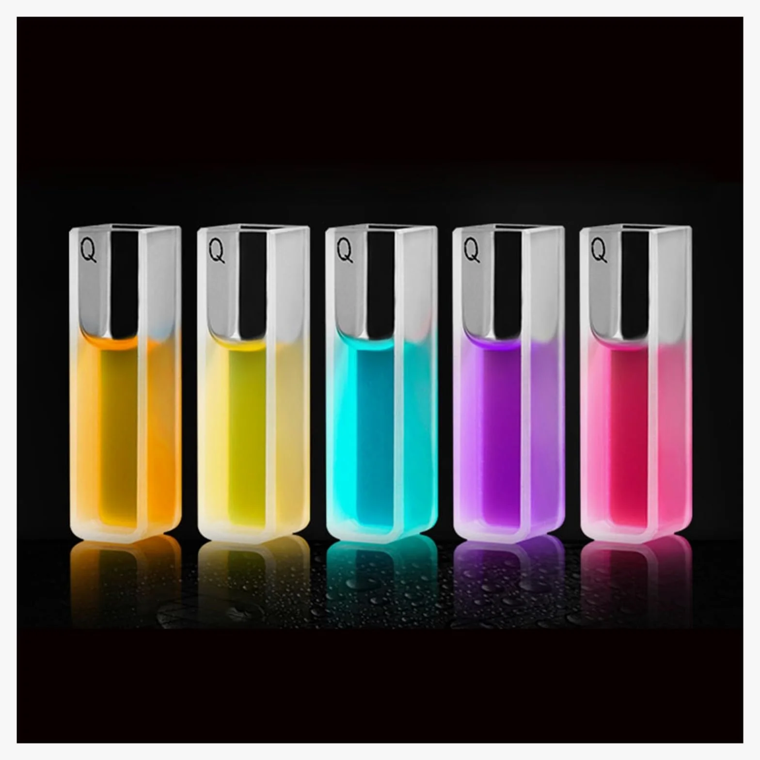 Cubeta de cuarzo, 2 uds 10mm JGS-1 celda de cubeta cuarzo con tapa for espectrofotómetros ácido álcali