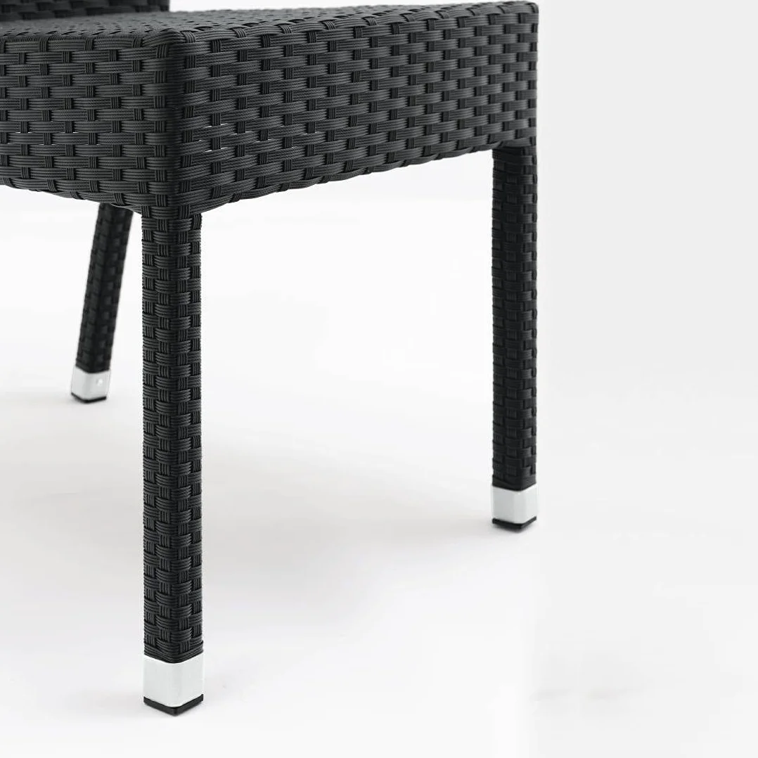 Bolero cf159 Mimbre Laterales Silla, carbón (Pack de 4)