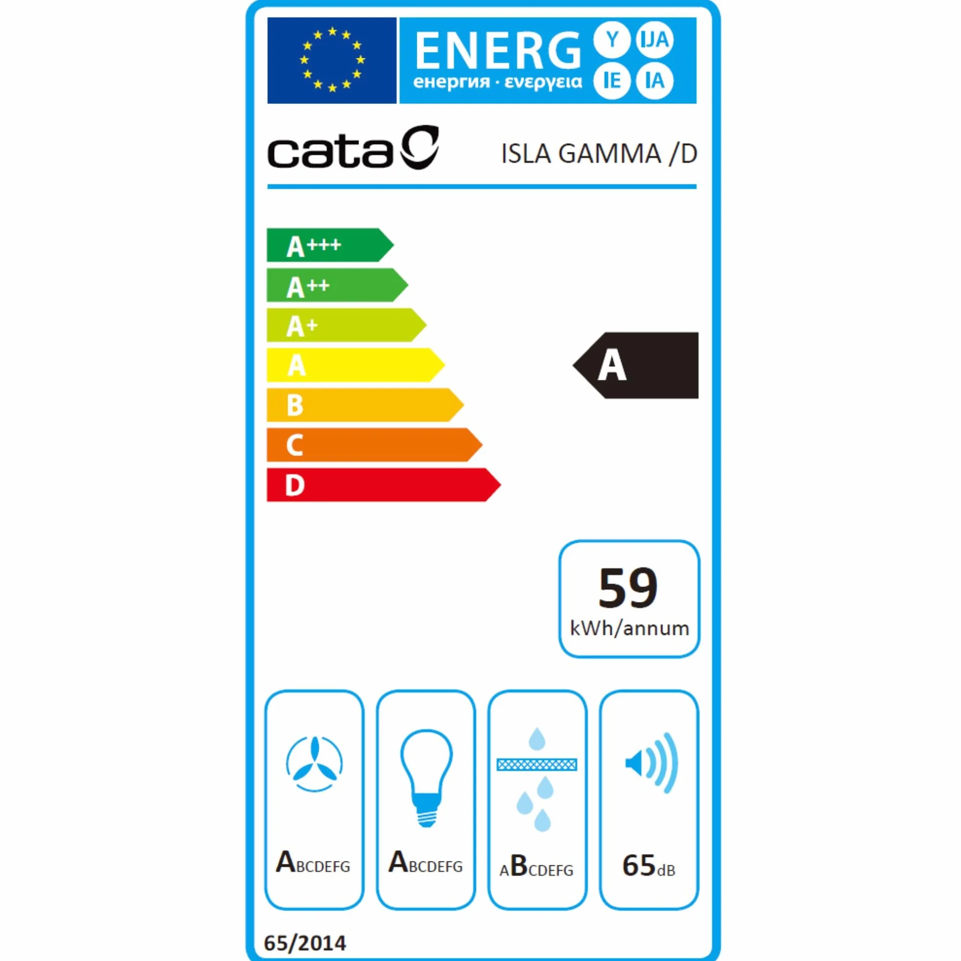 Cata Campana Decorativa Isla ISLA GAMMA 90 cm Clase A