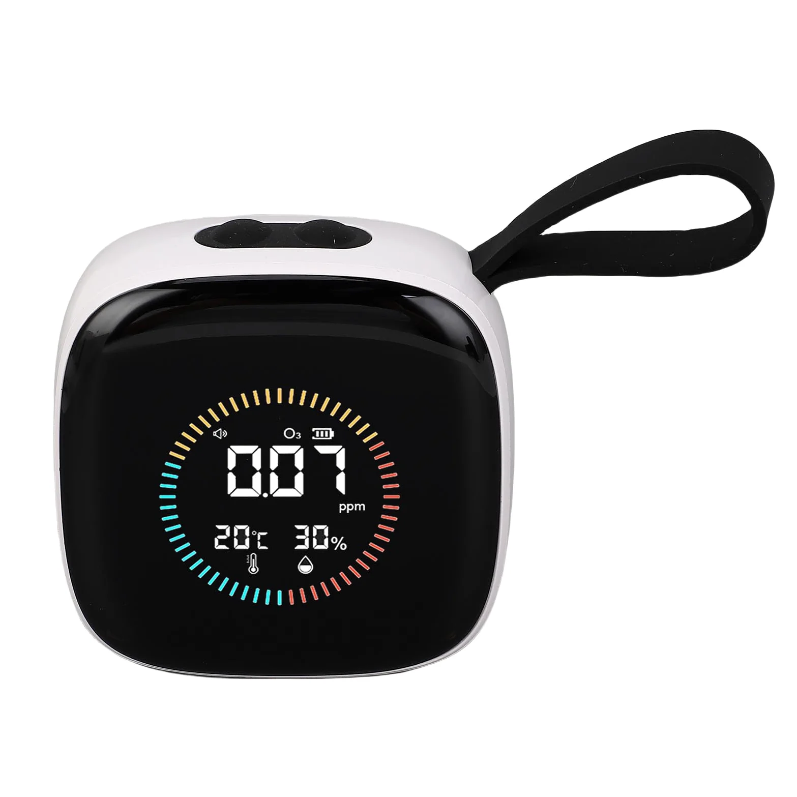 Walfront Medidor de Calidad de Aire O3 3 en 1, 0-50PPM, Portátil con Pantalla LCD, Batería Recargable y Cordón para Viajes, Camping y Picnic