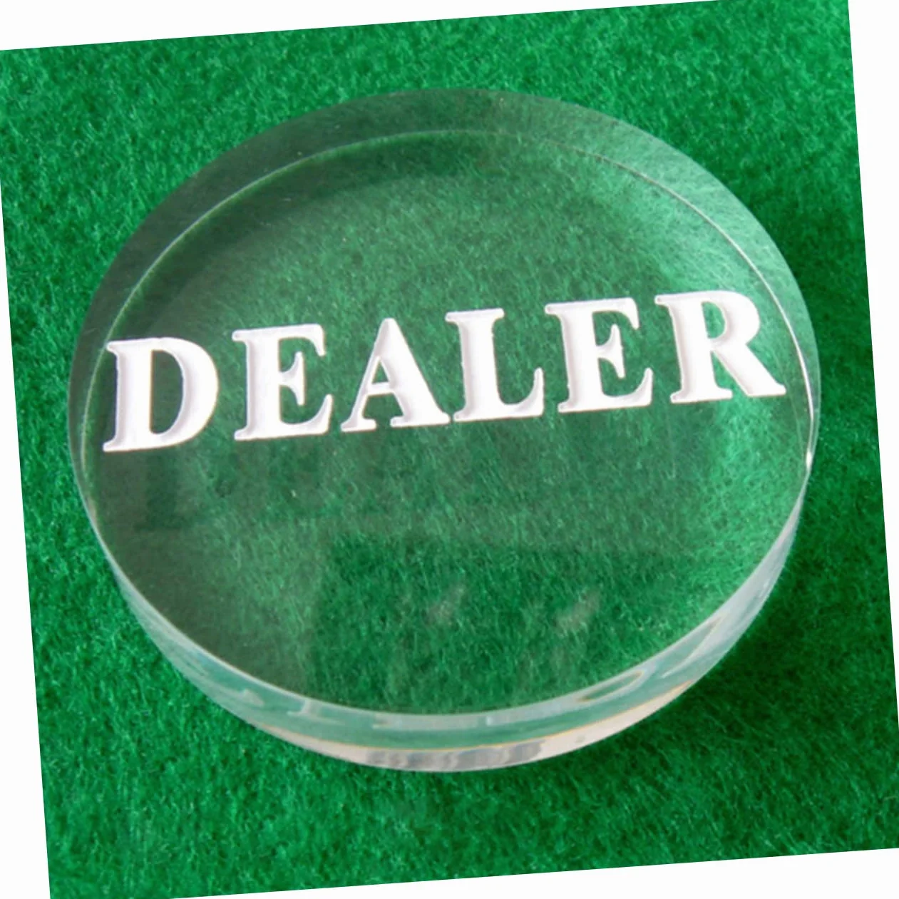 Transparente Botón De Distribuidor Profesional De Póker Resistente Al Desgaste para Texas Hold'em