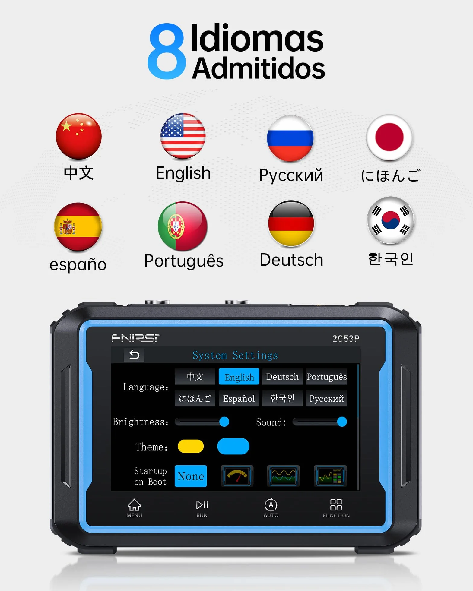 FNIRSI 2C53P Osciloscopio Portátil para Tableta, Multímetro, Generador de Señal DDS 3 en 1, Osciloscopio Automotriz de 2CH*50MHz, 19999 Recuentos, Muestreo de 250 MS/s, Pantalla Táctil de 4,3 Pulgadas