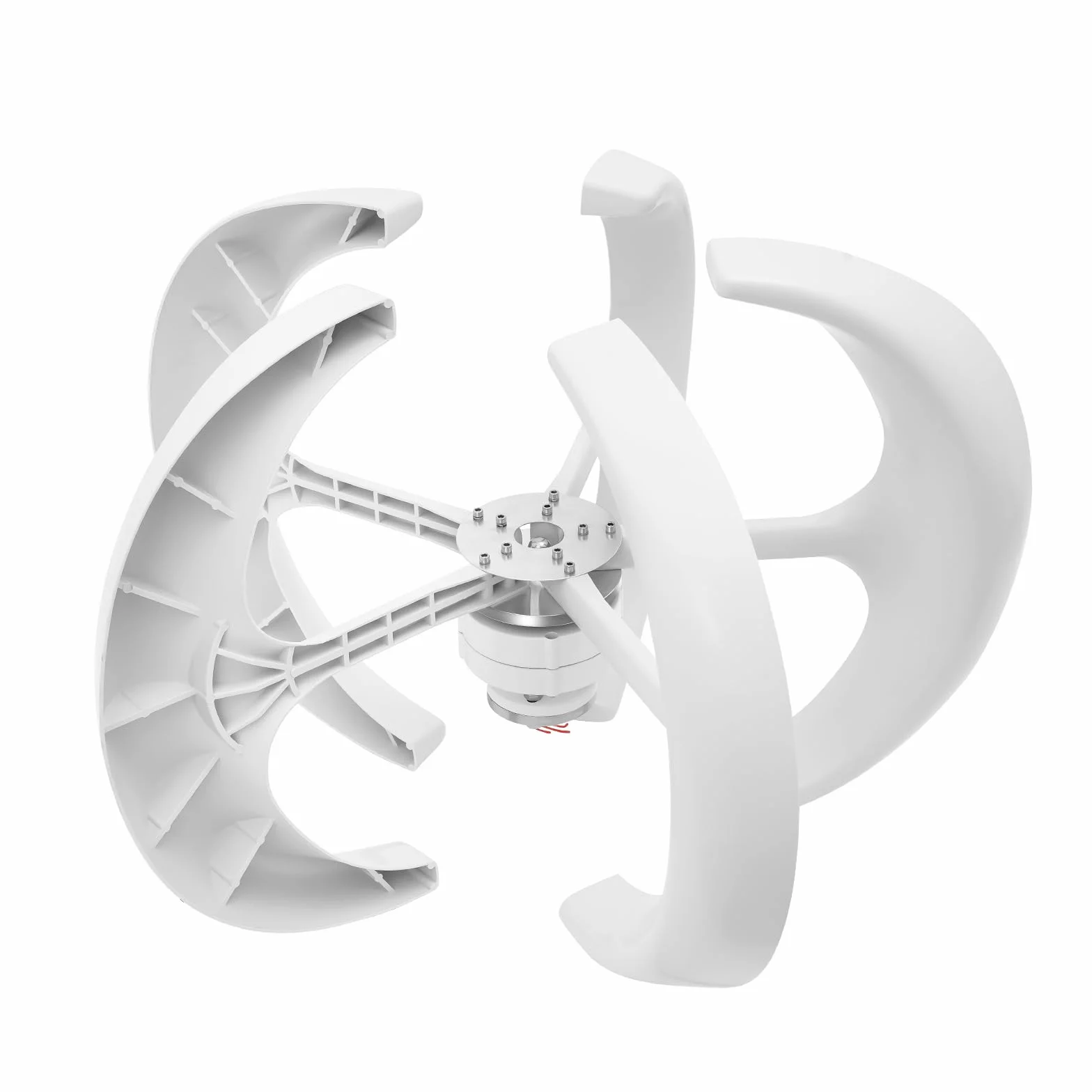 Kit de generador de turbina eólica vertical de 600 W y 24 V, diseño de farolillo de 5 hojas con controlador, viento de arranque de 6,56 ft/s, resistente a tormentas y resistente al agua para casa