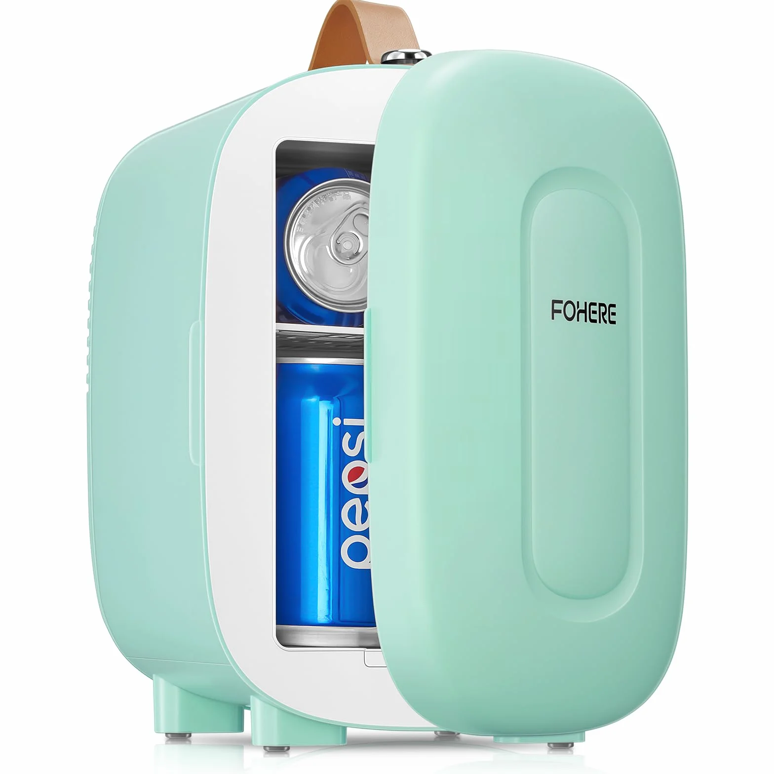 FOHERE Mini Nevera 5 Litros 6 Latas CA+CC Silencioso Portátil Enfriar Calentar Verde