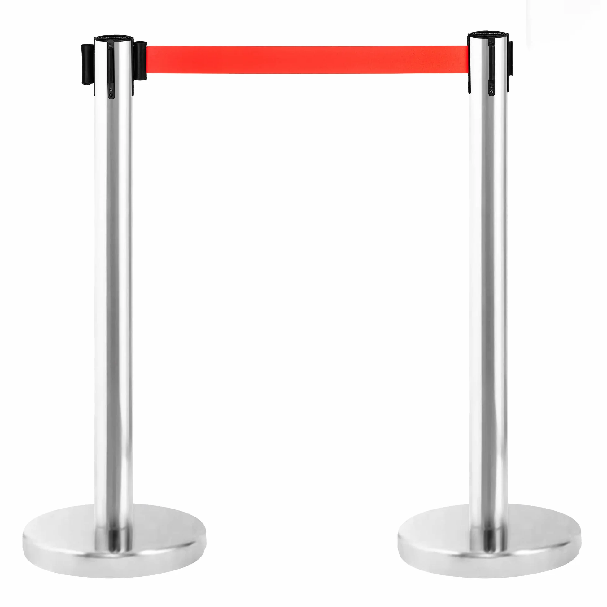 Poste Separador Cinta Extensible 3 m 2uds Barrera Delimitadora Prohibido el Paso