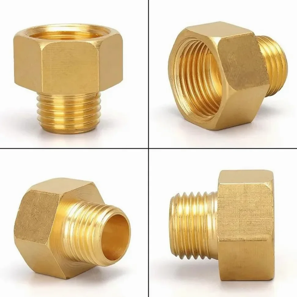 10 piezas Adaptador de acoplamiento rápido de latón para conversión de manómetro macho a hembra de 1/8", 1/4", 3/8", 1/2", M01, F02, 50 piezas