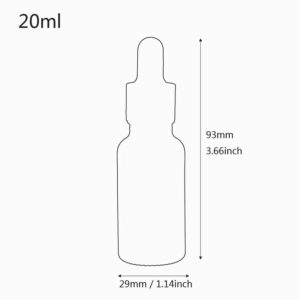 24 Pieza 20ml Negro Mate Botellas de Cristal con Pipeta, 20 ml Frasco Cuentagotas Cristal con Tapón de Rosca Oro, Botella de Vidrio con Cuentagotas para Aceite Esencial Aromaterapia