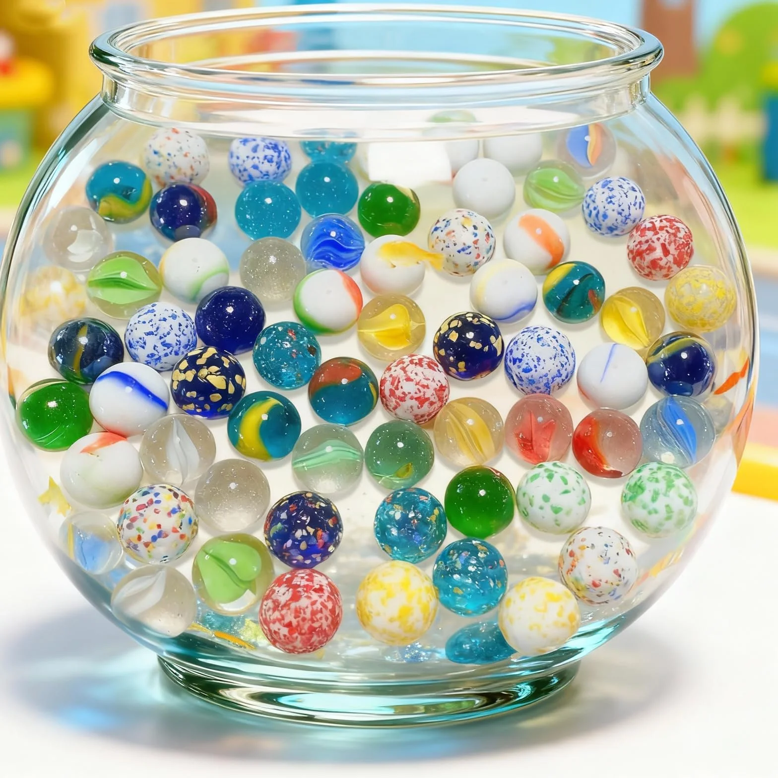 Canicas de Cristal 16 mm, Coloridas, Juego de Canicas con Patrones Únicos para Fiesta, Decoración, Regalo