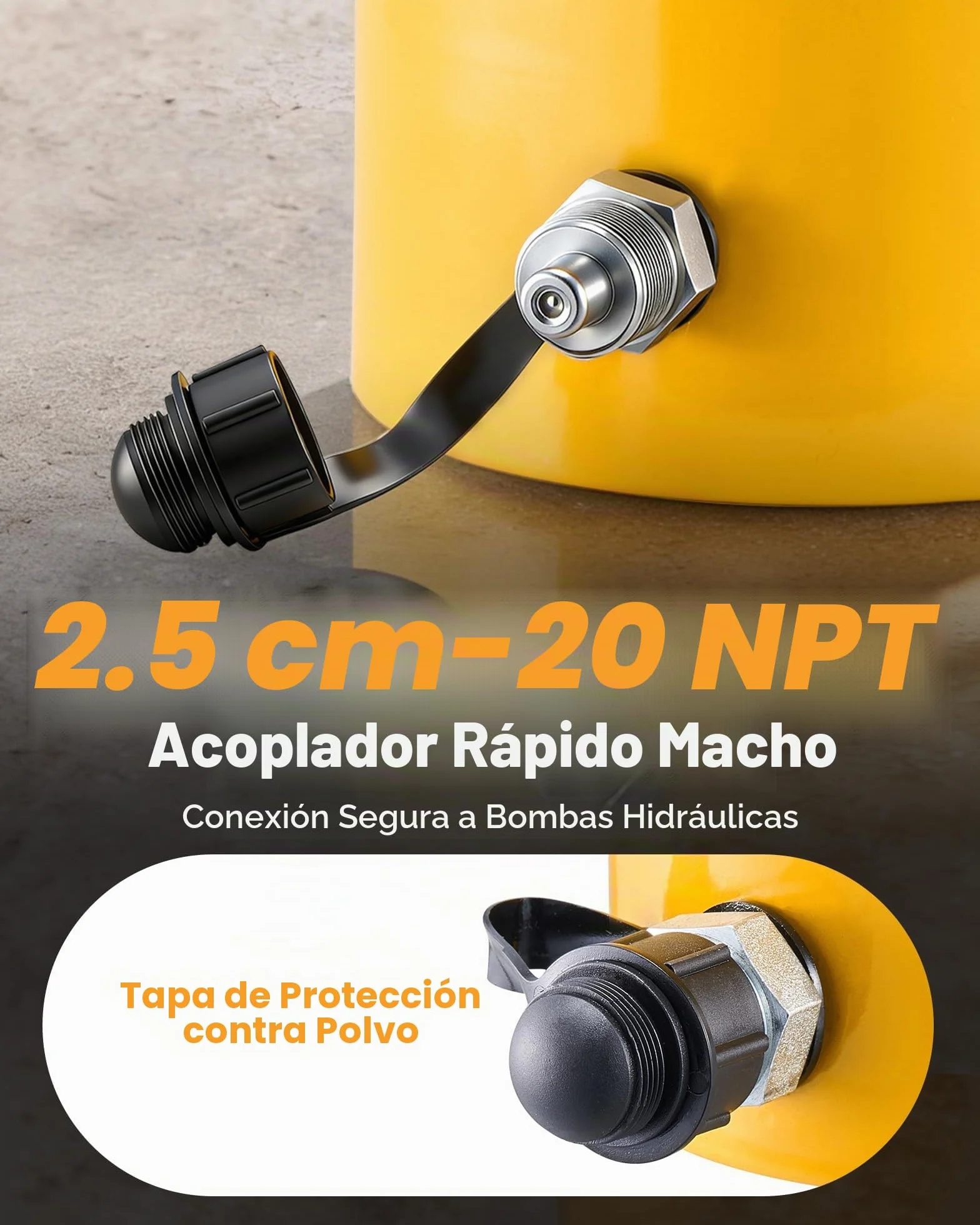 VEVOR Gato Hidráulico Carretilla Capacidad de 60 t, Gato Hidráulico para Coche, Carrera del Pistón de 50 mm, Altura Total de 230 más 12 mm, para Coche, Furgoneta, Barco, Camión, Caravana