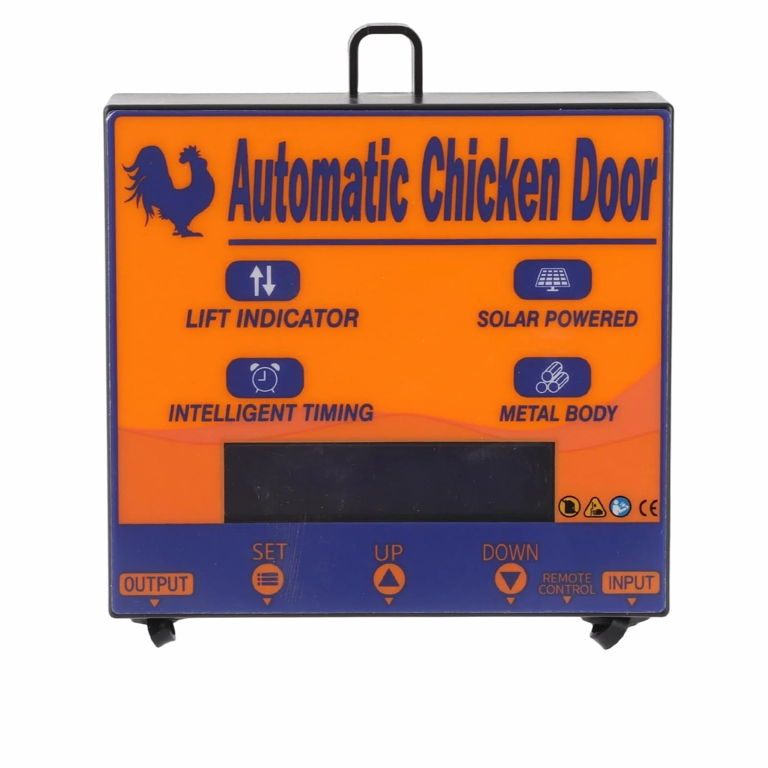 Puerta automatica para gallinero, Puerta para gallinero Multi Modos con Temporizador programable, Puerta para gallinero de aleacion de Aluminio con persiana Enrollable para Granjas