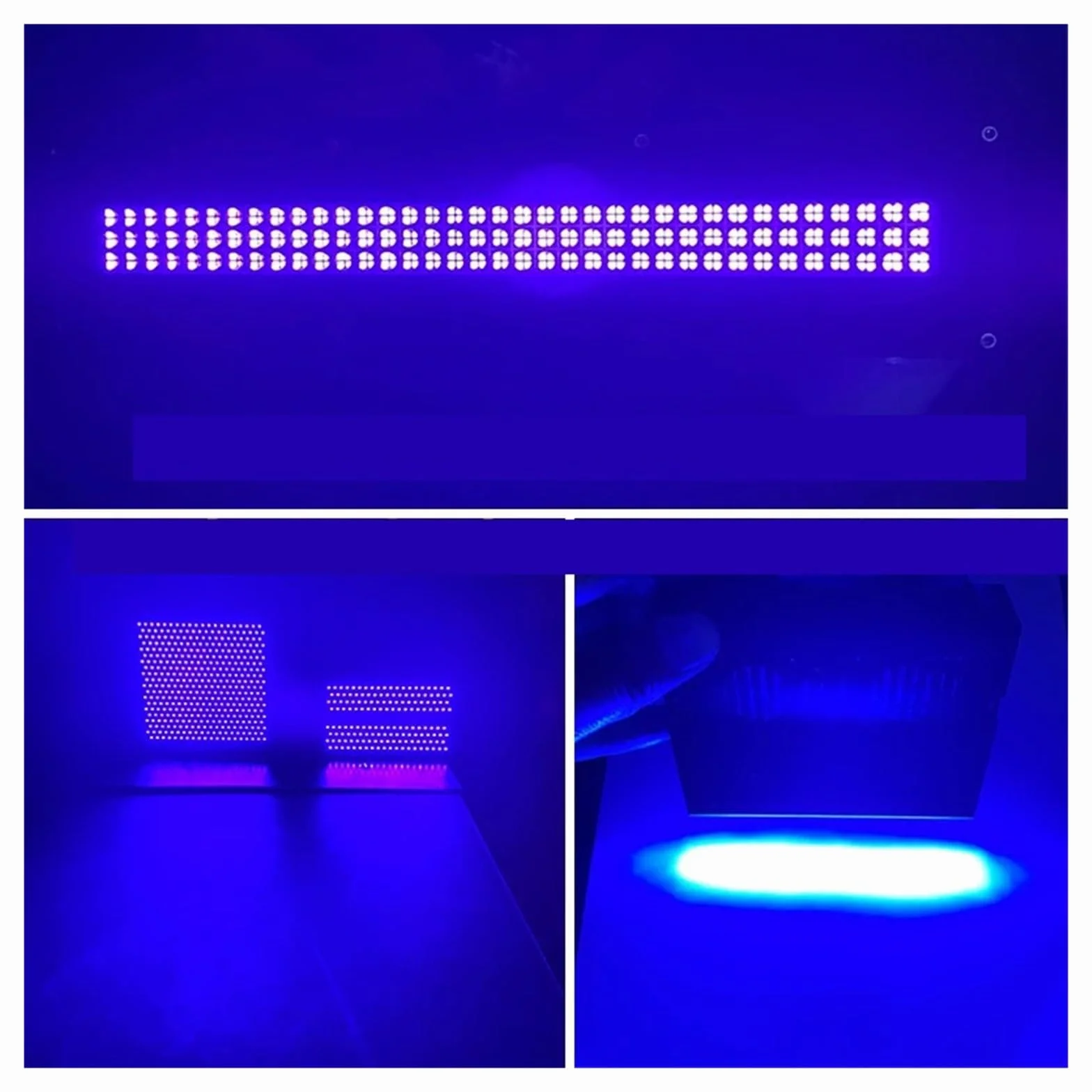Lámpara de curado por LED UV de tamaño 80*20 mm Lámpara UV de refrigeración por aire de alta intensidad for tinta de impresora UV de 395 nm/resina/luz de curado de pegamento Alta energía, ampliamente
