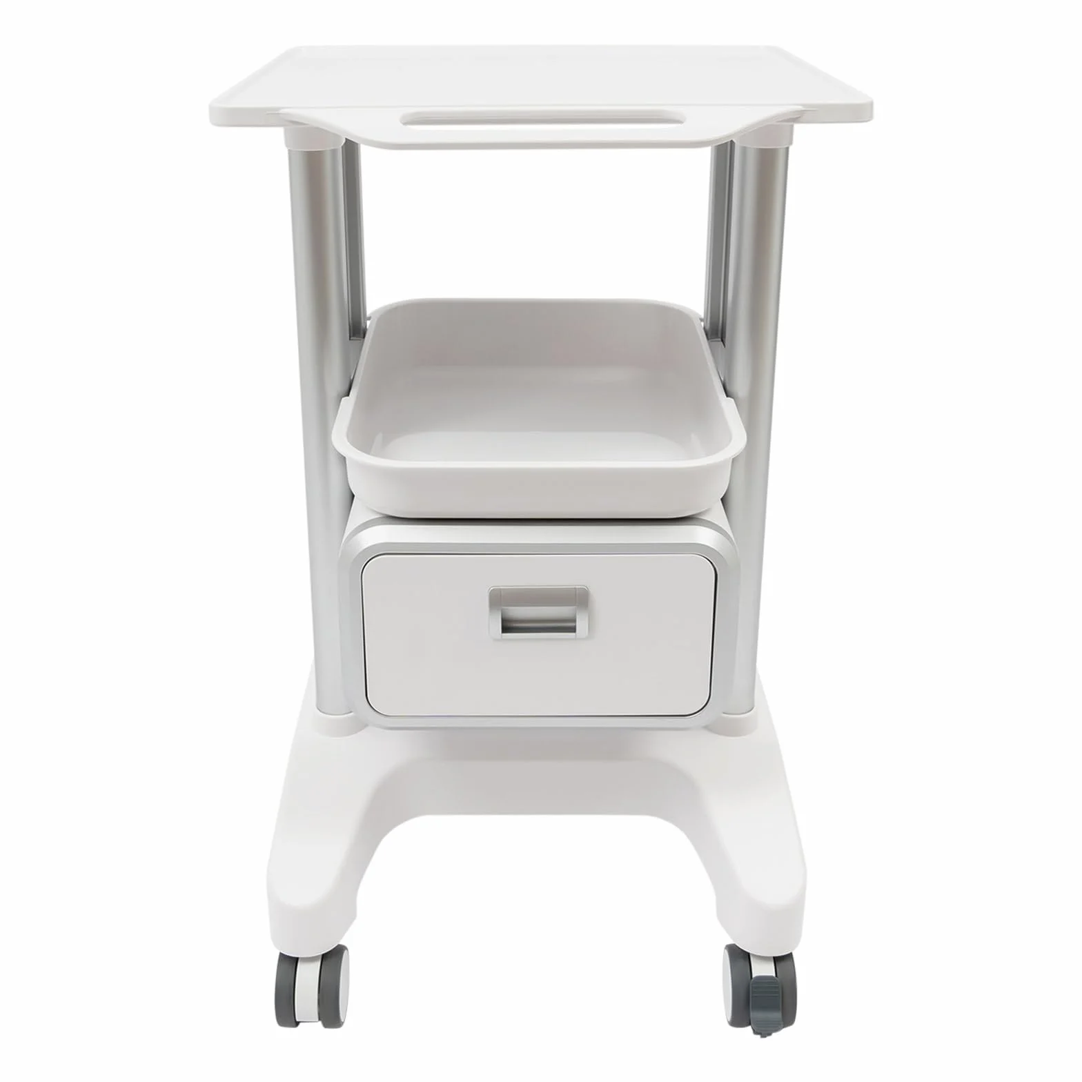 Carro médico con cajón y estante, 100 kg, carro de servicio para laboratorio clínica hospital