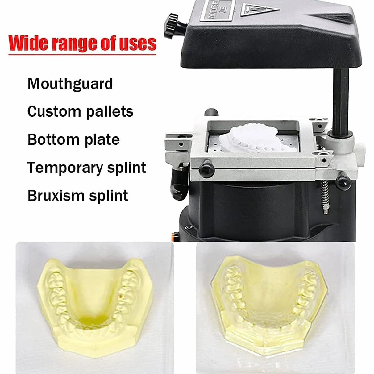 Máquina De Moldeo Por Vacío Dental 1200W, Equipo De Laboratorio De Termoformado, Herramienta De Fabricación De Material Bucal Para Laminador Dental, Sin Necesidad De Bolas De Acero