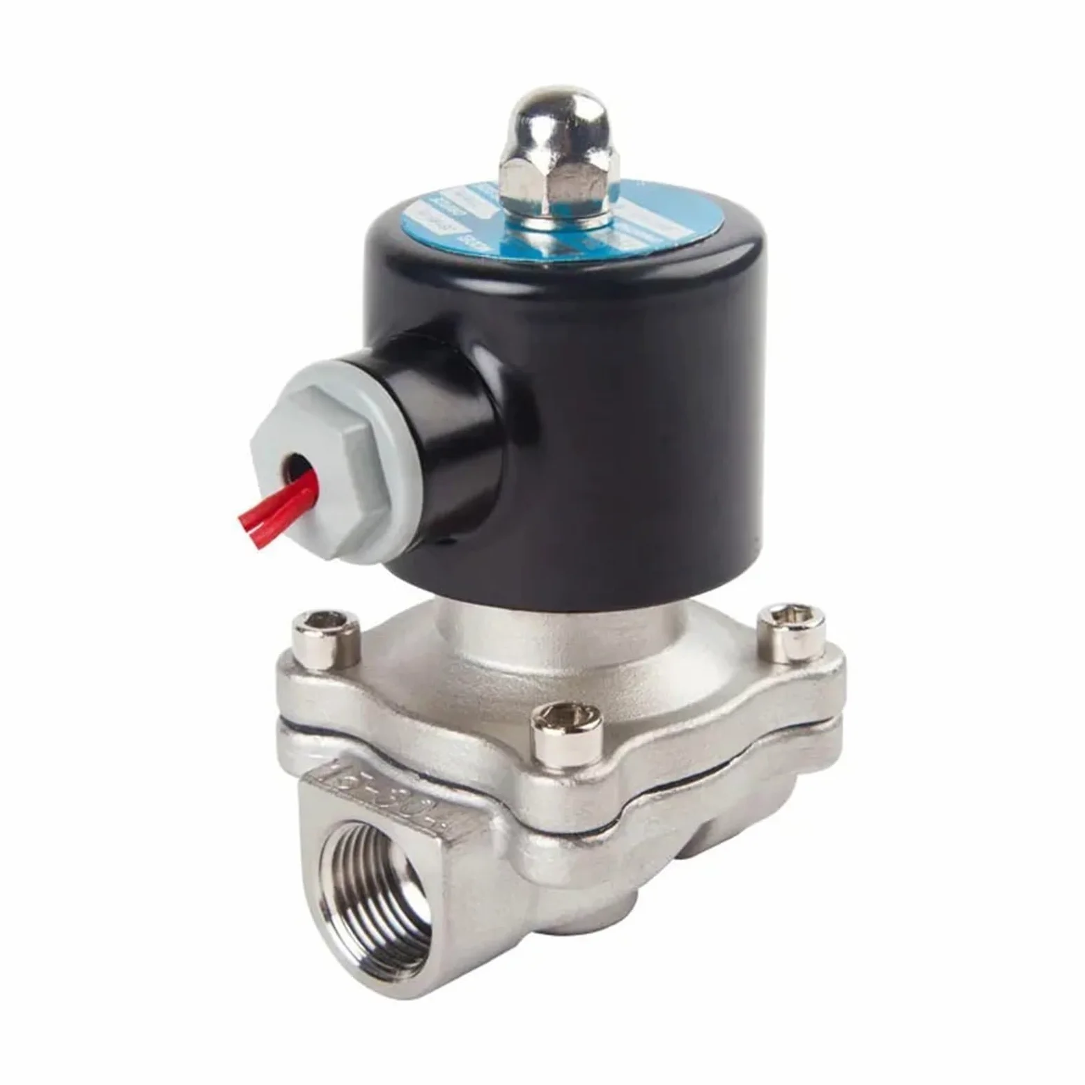 1/4"" 3/8" 1/2"" 3/4" 1"" 1-1/2" BSPT Hembra 12V 24V 110V 220V 304 Electroválvula Eléctrica de Acero Inoxidable Normalmente Cerrado Neumático 1.25 Pulgada(BSPT FEMALE-DC12V,0.75 pulgadas)