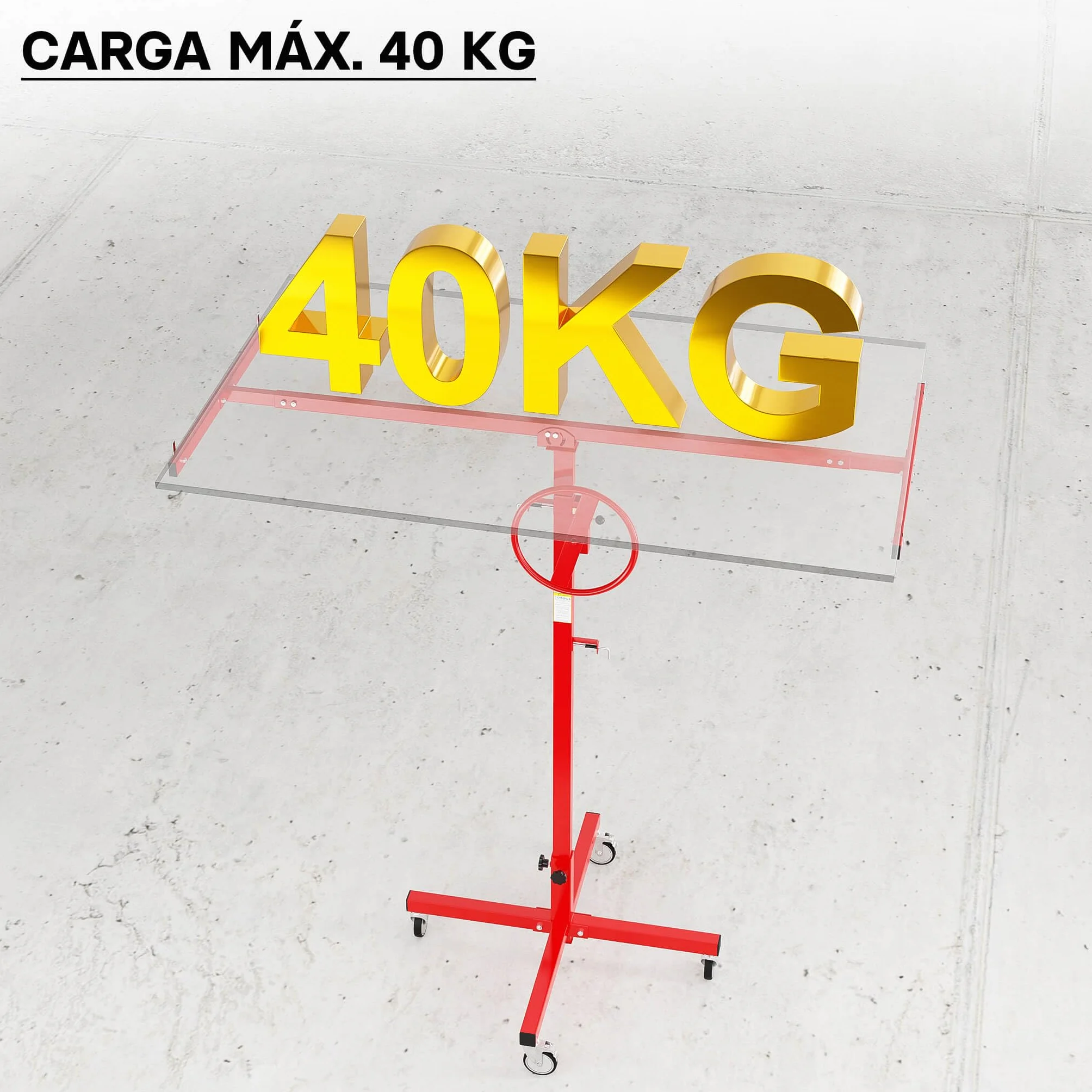 Elevador para placas de yeso paneles hasta 40 kg ayuda de montaje ajustable en altura 170-290cm