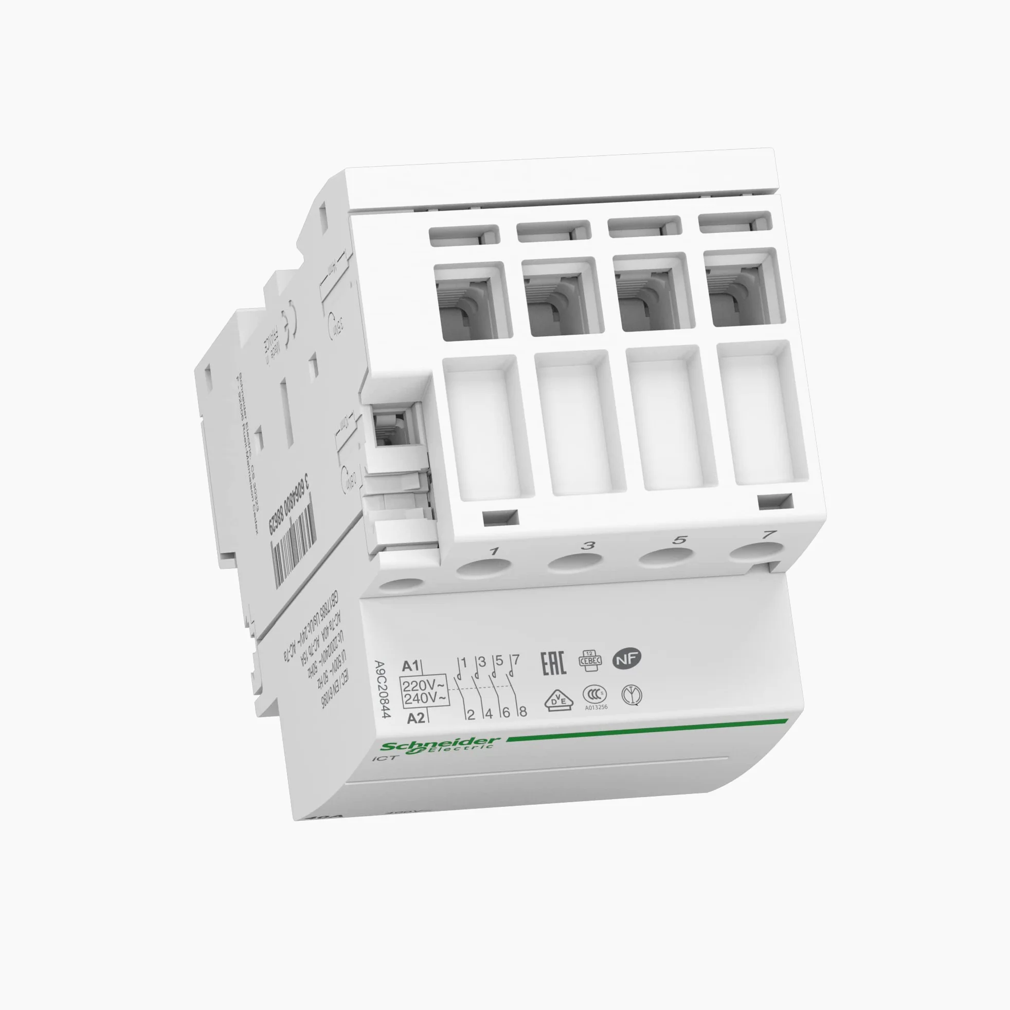 Schneider Electric A9C20844 Contactor Modular 4P 40A 220-240V