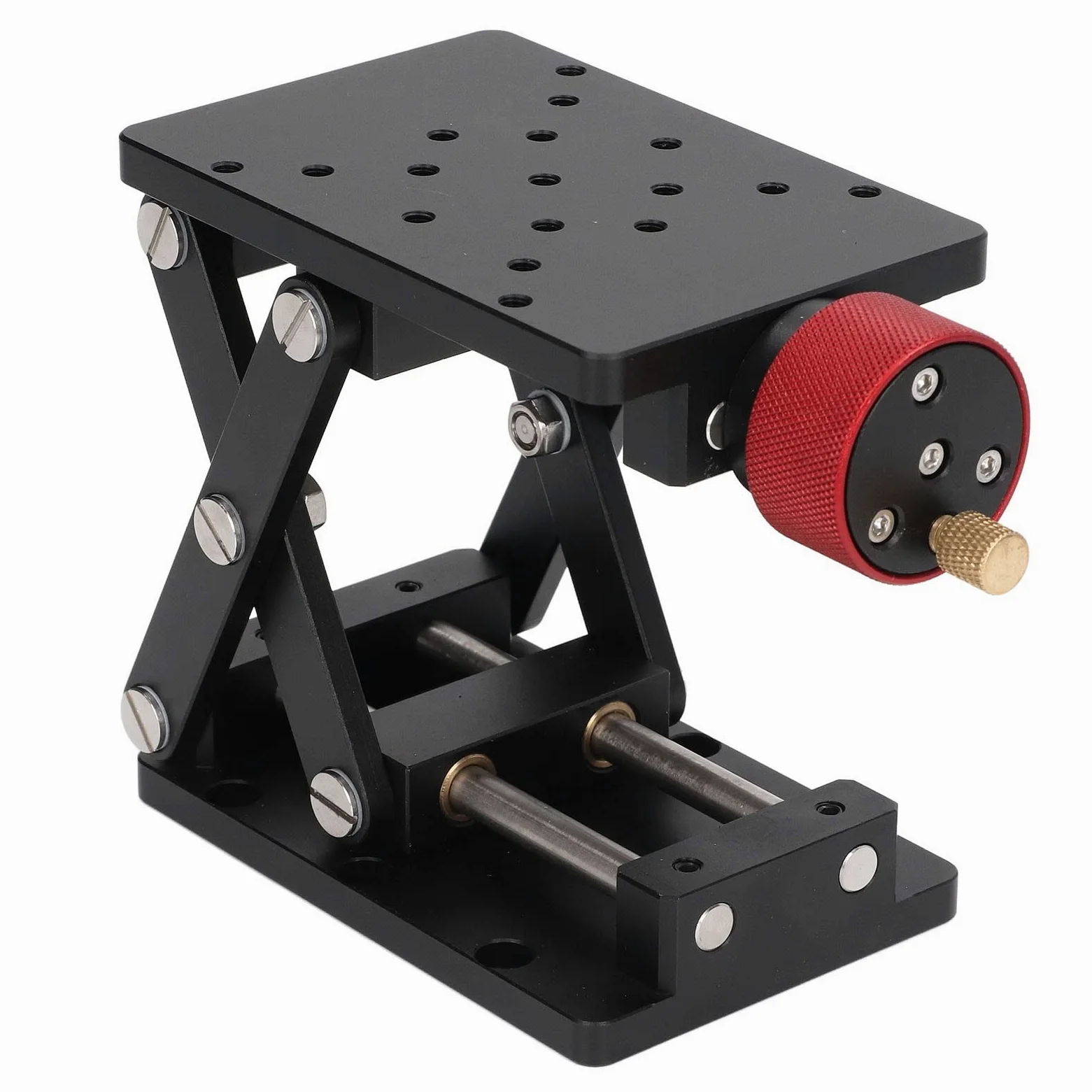 Plataforma Elevadora de Laboratorio Mesa Elevadora de Aleación de Aluminio Carga de 10 Kg Ajuste de de 55 Mm Soporte de Metal para Banco de Trabajo de Laboratorio Posicionamiento de