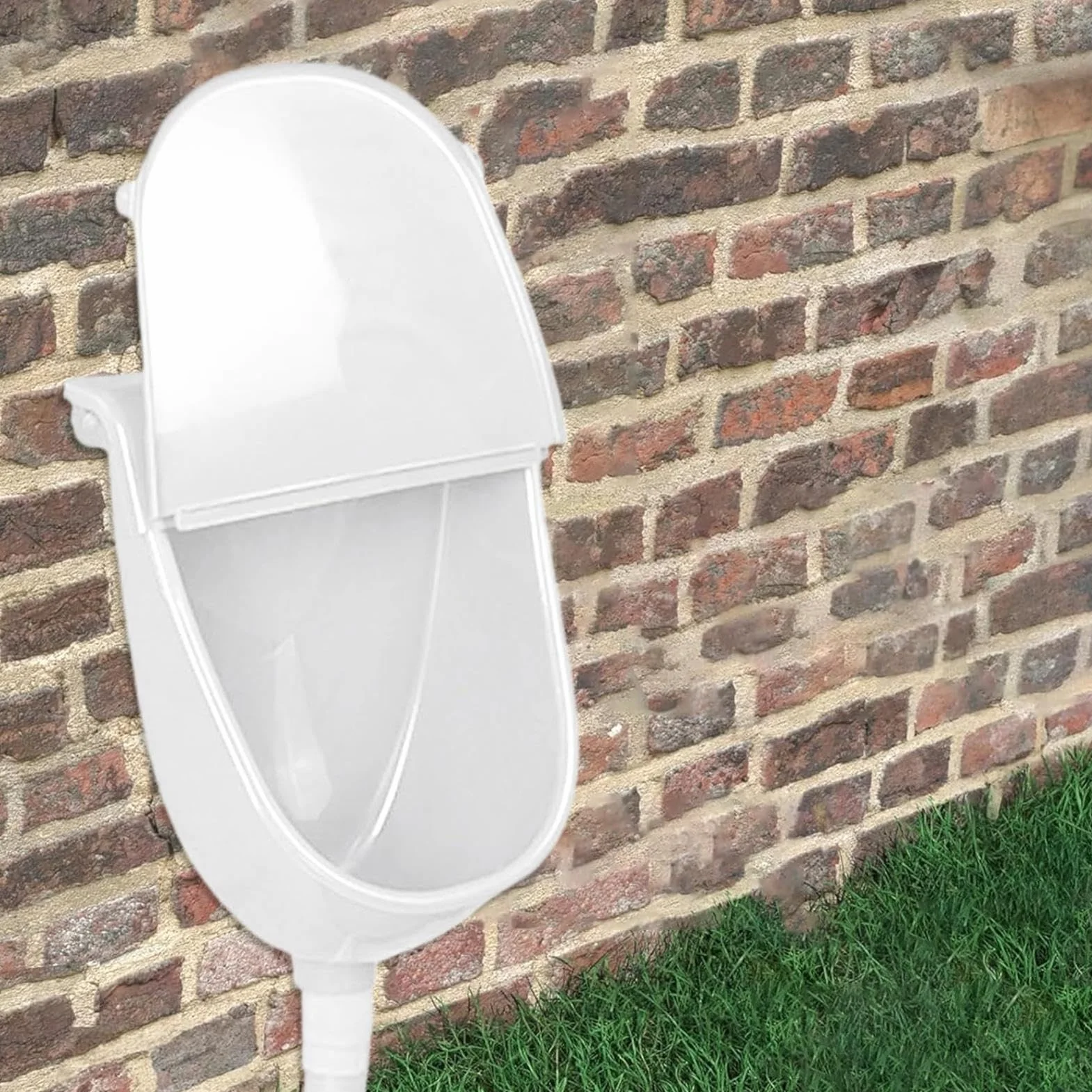 Urinario De Pared Con Tapa Para Baño Descarga Ajustable Manguera Hogar Jardín Exteriores
