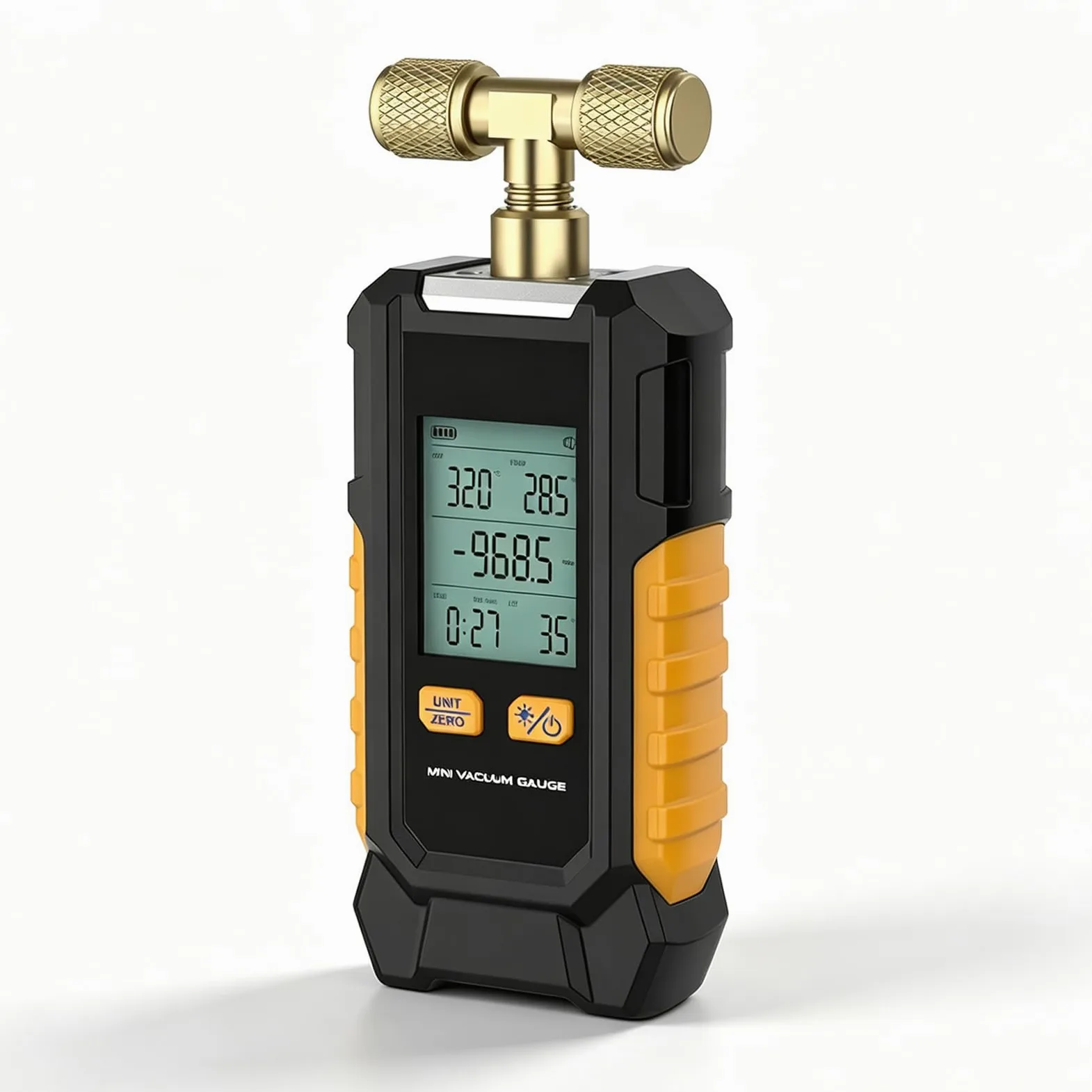 Manómetro De Vacío Digital, Detector De Fugas con Calibración Automática, con 6 Unidades Conmutables, Precisión De ±0,1%, con Pantalla LCD Retroiluminada, Herramienta De Diagnóstico HVAC