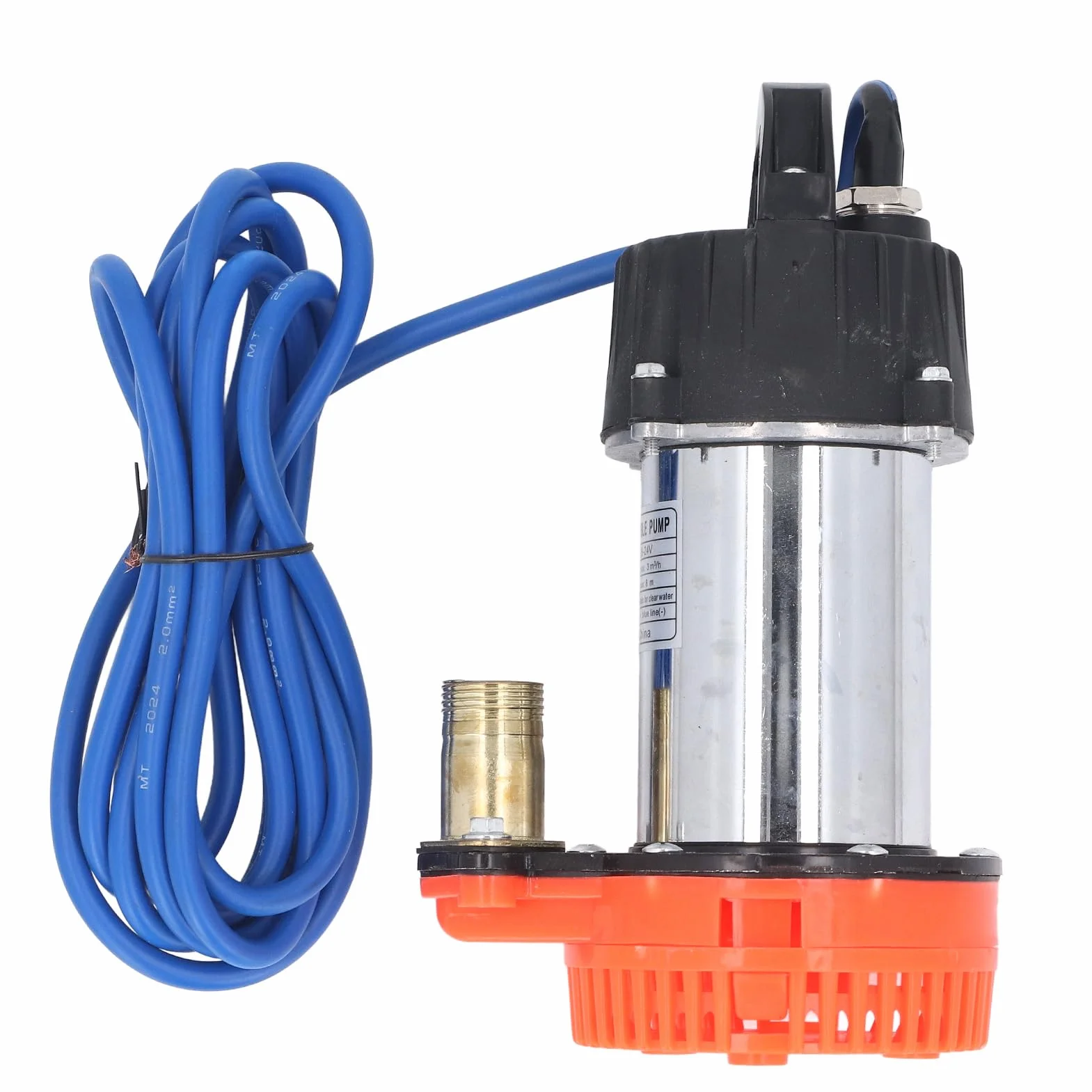 Bomba sumergible de agua solar sumergible de 24 V CC, 220 W, alta carrera, 8 m, gran bomba de pozo profundo para granja, bomba de agua de bajo consumo para exteriores