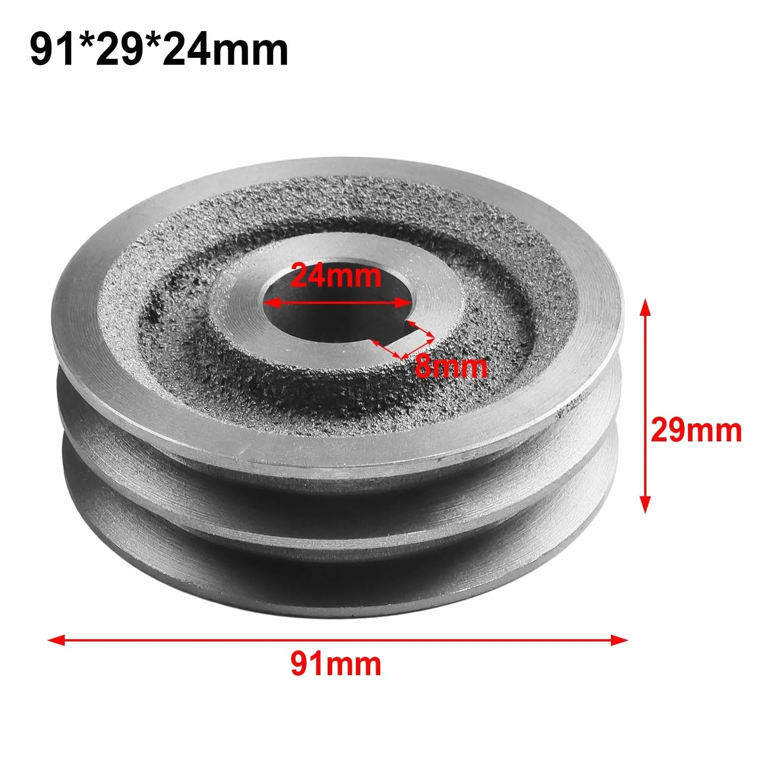Polea de correa trapezoidal de hierro fundido, doble ranura 50-100 mm, accesorio para herramienta eléctrica