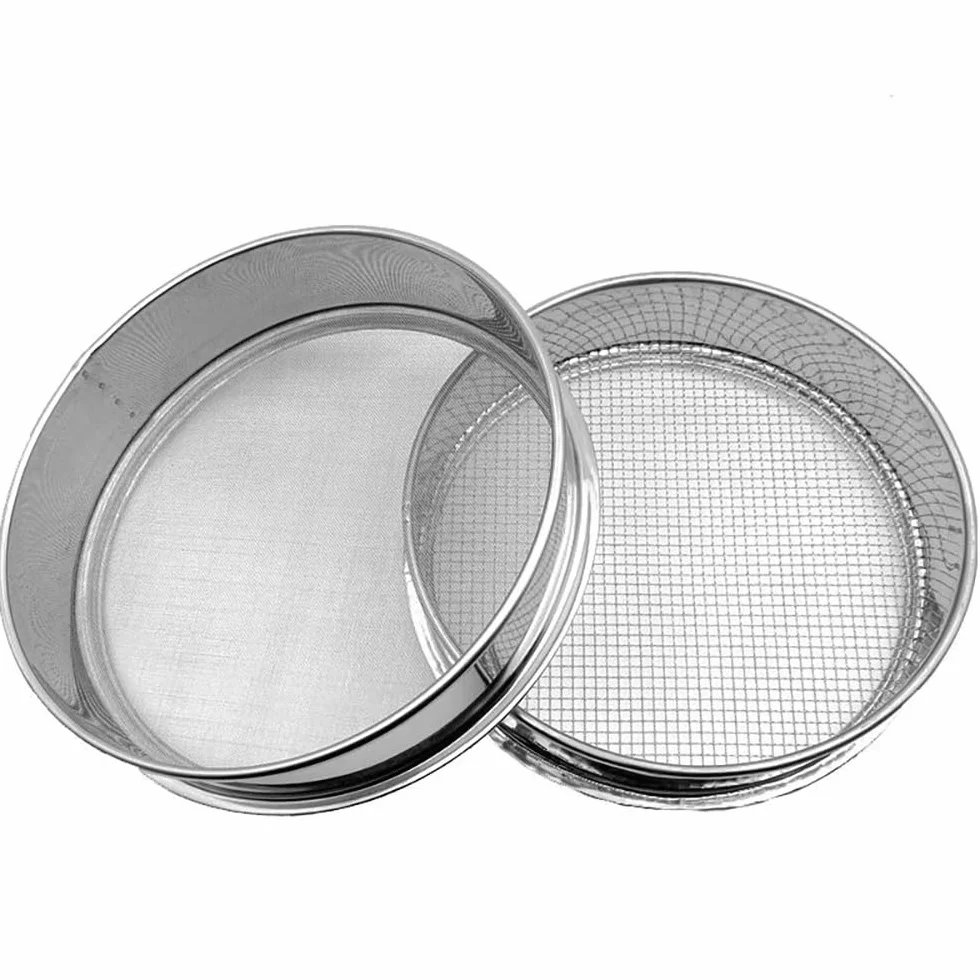 Tamiz de malla SUS redondo 304 de 25 cm-tamiz de harina Premium for cocinar, uso en laboratorio y colar líquidos, 1 unidad(100)