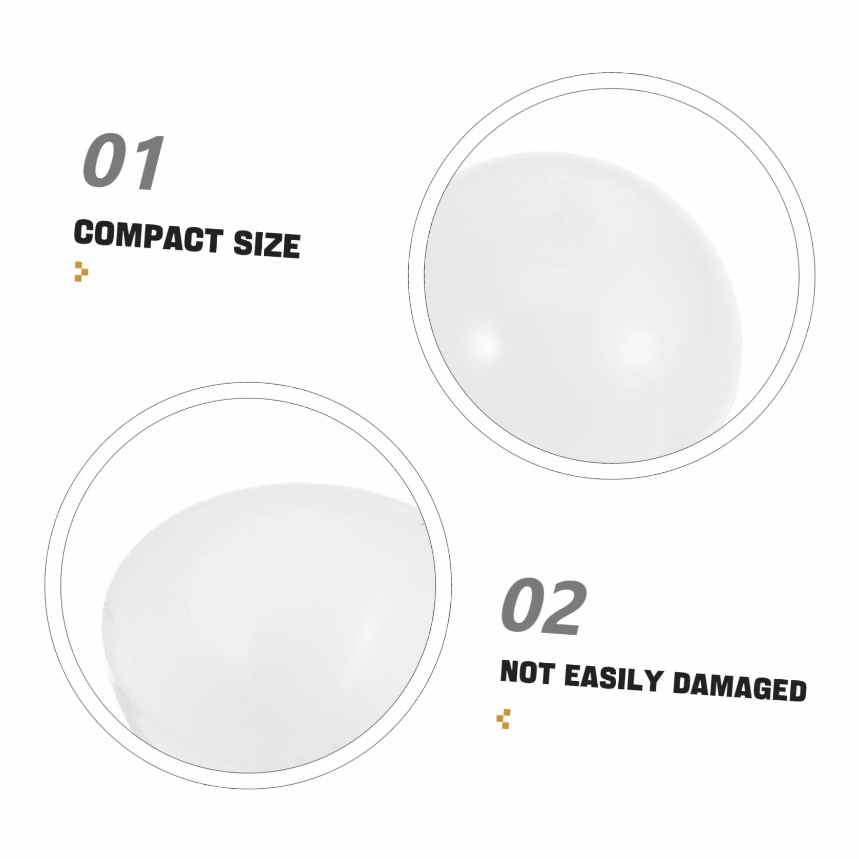 VICASKY 30 Balones de Lotería Redondas de PVC Blanco Reutilizables para Juegos