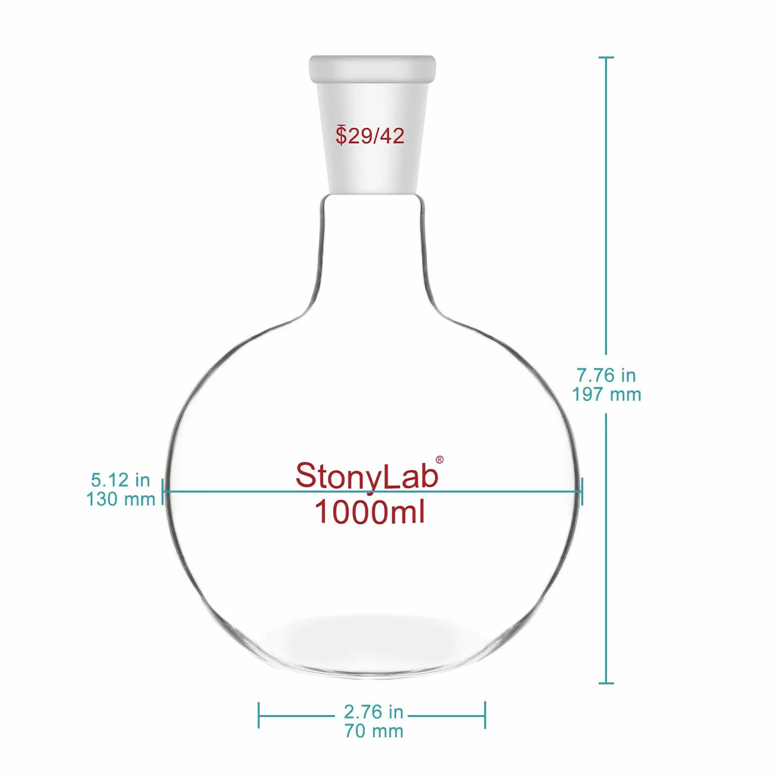 stonylab Kit de Extracción Soxhlet con Extractor Soxhlet de Vidrio de Borosilicato 60/45, Condensador Graham y Dos Matraces de Fondo Plano 29/42 de 1000 ml para Uso en Laboratorio