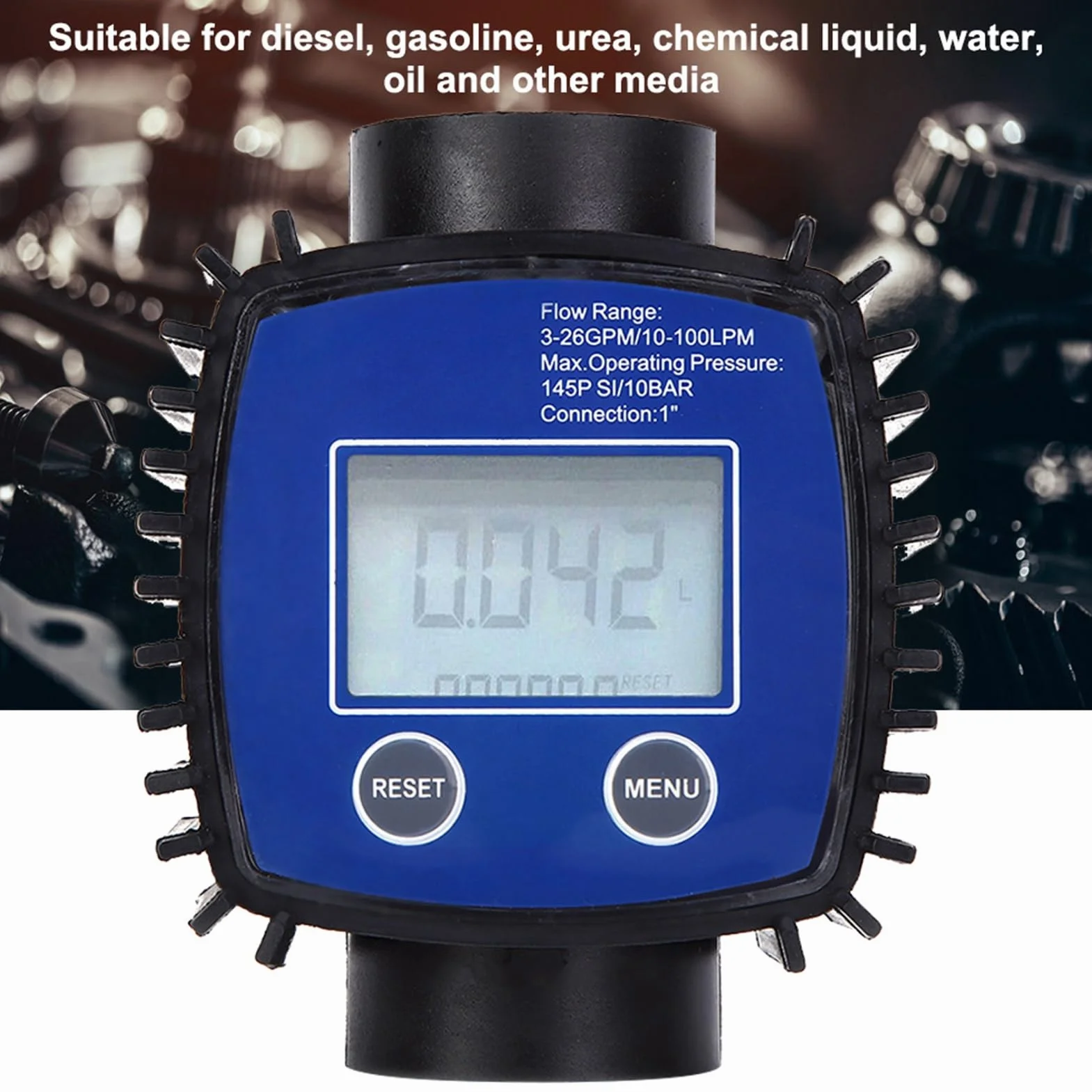 EBTOOLS1 Medidor de Flujo Digital de Alta precisión 1 Pulgada Rosca Interna ±0.3% repetibilidad