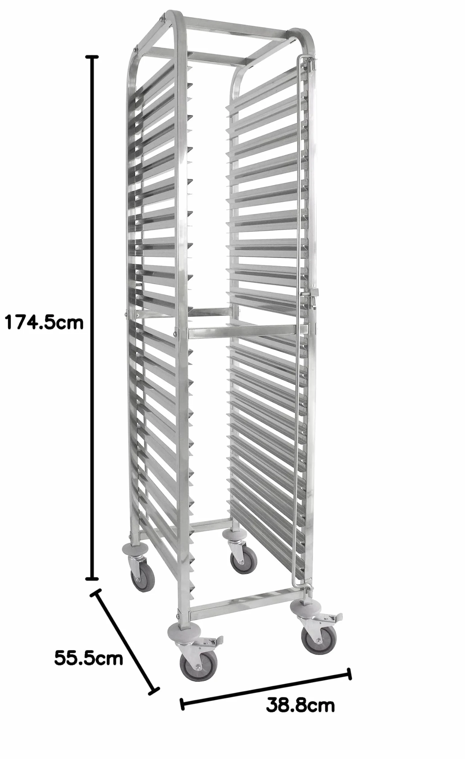 METRO Professional Carro de control GSC1018GN, acero inoxidable, 18 plantas, GN1/1, carga total 150 kg, plata