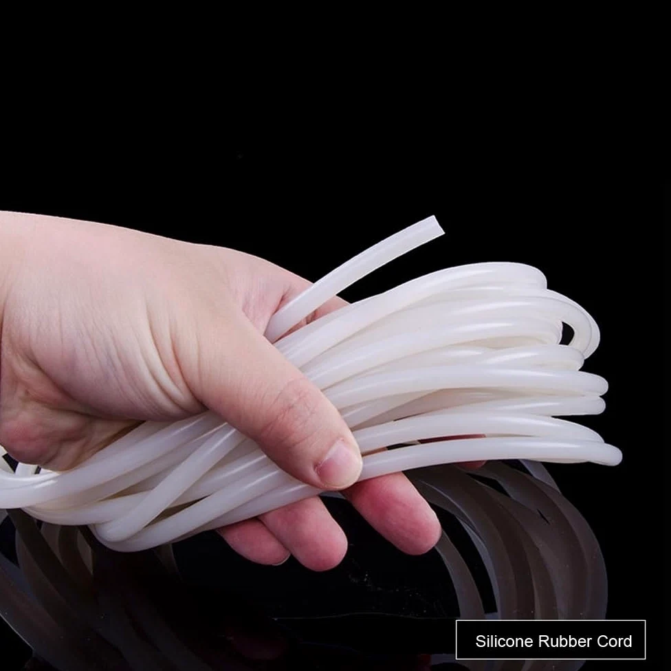 Tiras de sellado de junta de goma blanca con junta tórica de 1 pieza, sello de cable de silicona de alta temperatura for electrodomésticos(2M*20MM)