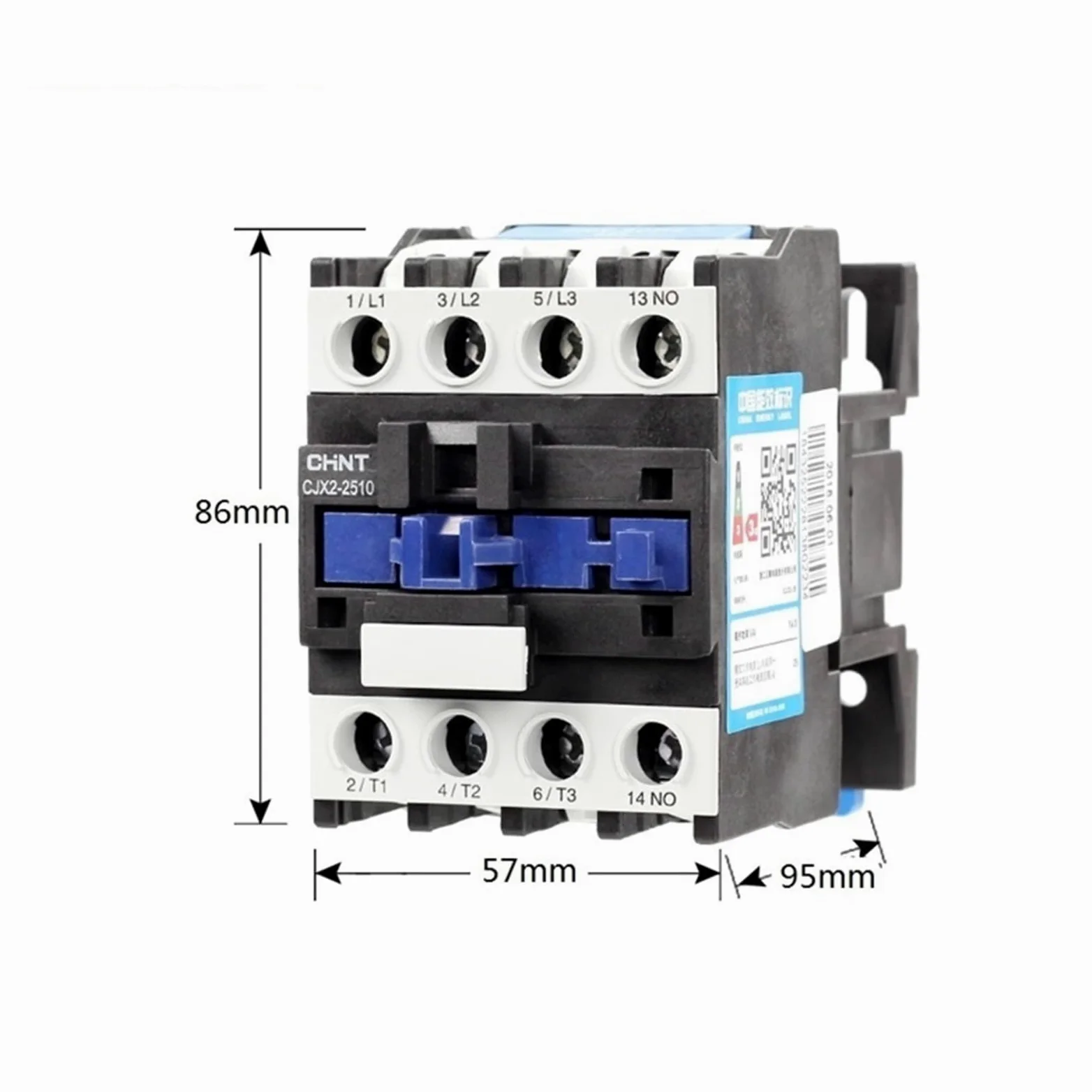1 unidad CJX2-2510 1NO CJX2-2501 1NC Montaje en carril DIN Contactor de potencia eléctrica CA 25A Tensión Bobina 380V 220V 110V 36V 24V LC1-D (Cjx2-2510,36V)